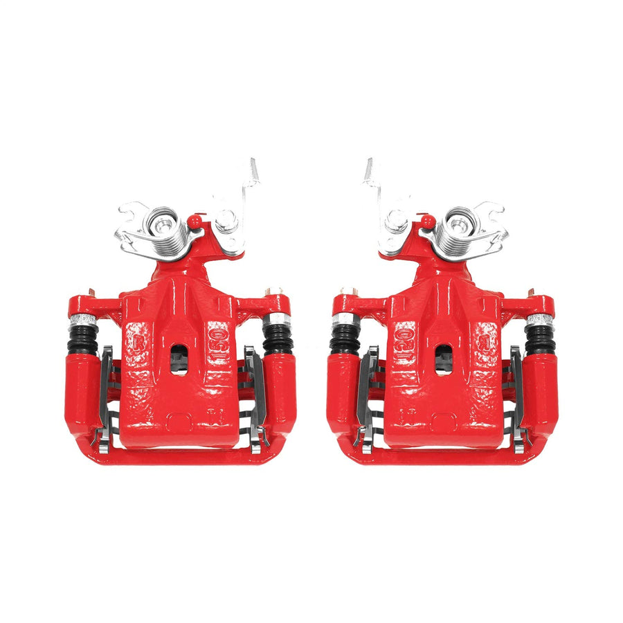 Power Stop S5002 Rear Pair of High-Temp Red Powder Coated Calipers