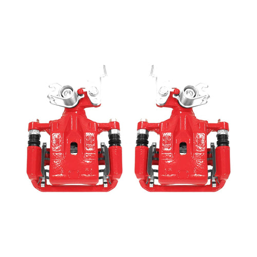 Power Stop S5002 Rear Pair of High-Temp Red Powder Coated Calipers