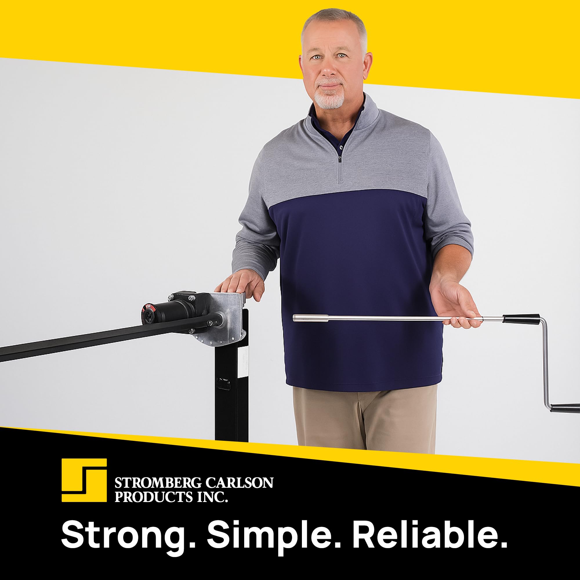 Stromberg Carlson Manual Crank Handle LG-119226 - Replacement for Landing Gear Systems – Heavy-Duty Steel Utility Tool for 5th Wheel Trailers