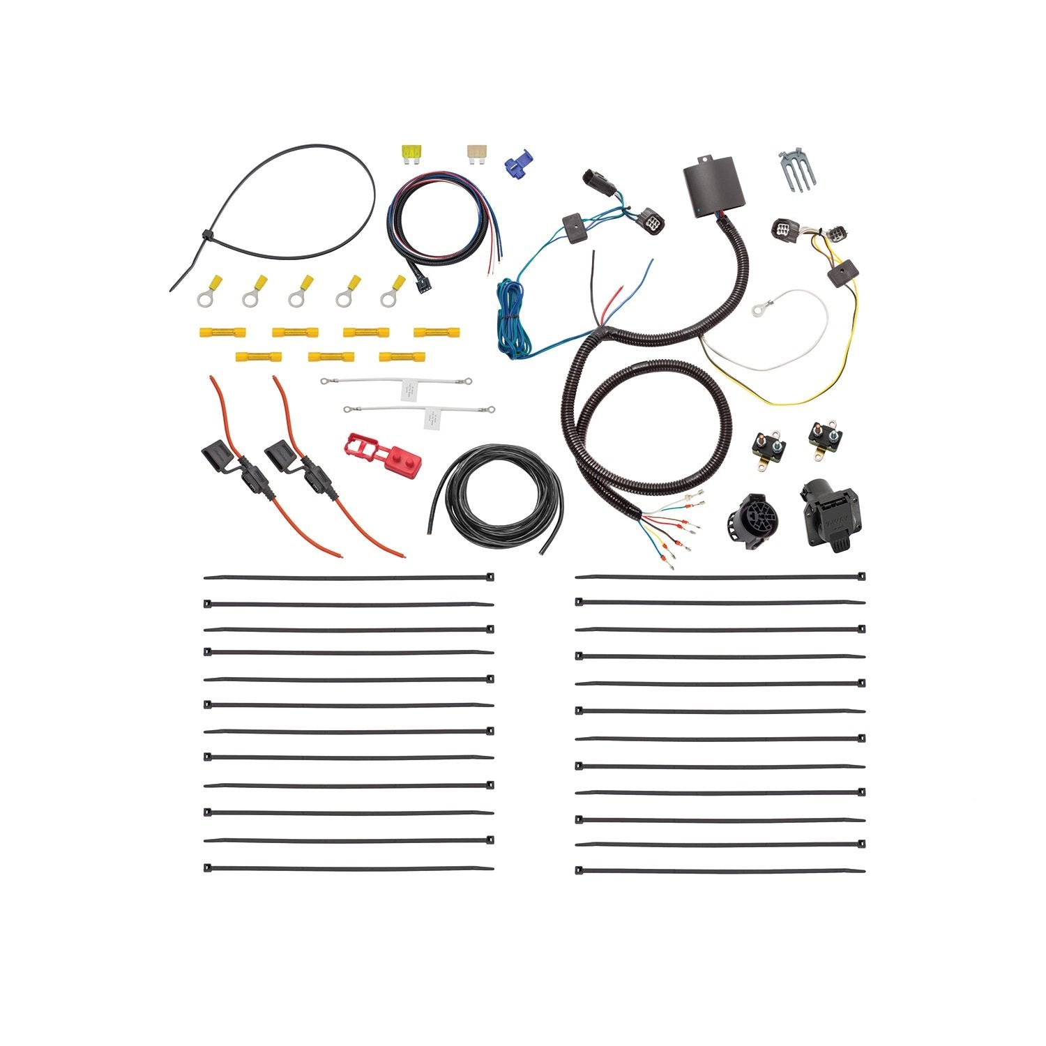 7-Way Tow Harness Wiring Package Tekonsha 22121 - Complete Kit, 1 Pack