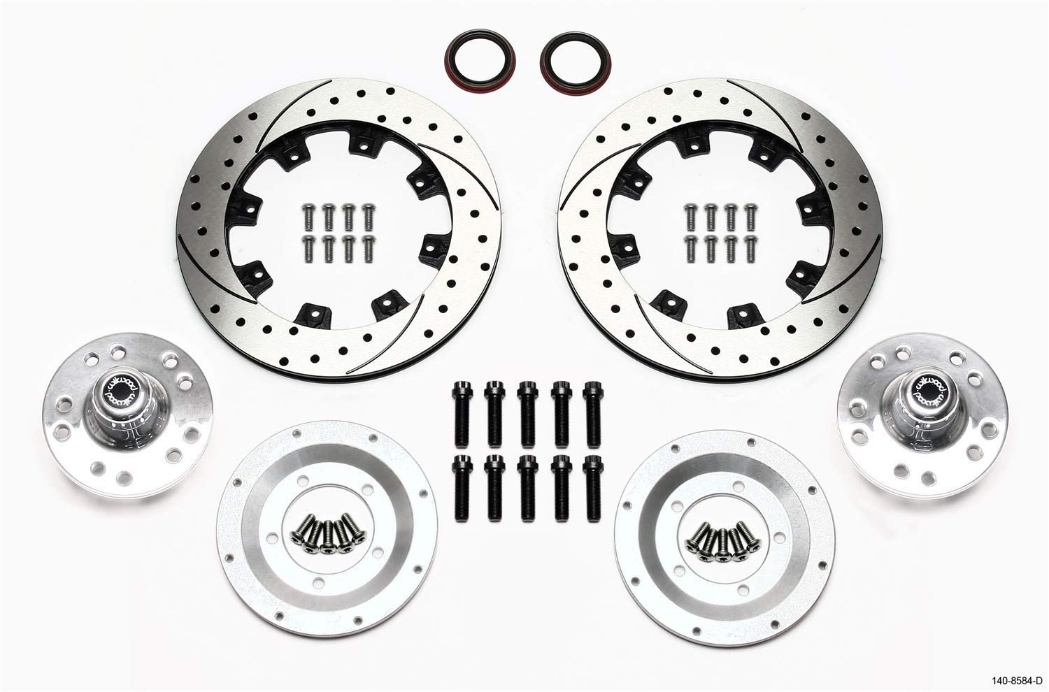 12.19" Vented, Drilled Front Hub Kit