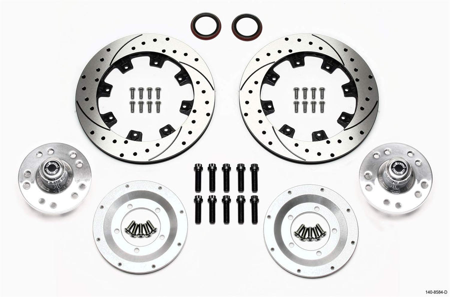 12.19" Vented, Drilled Front Hub Kit