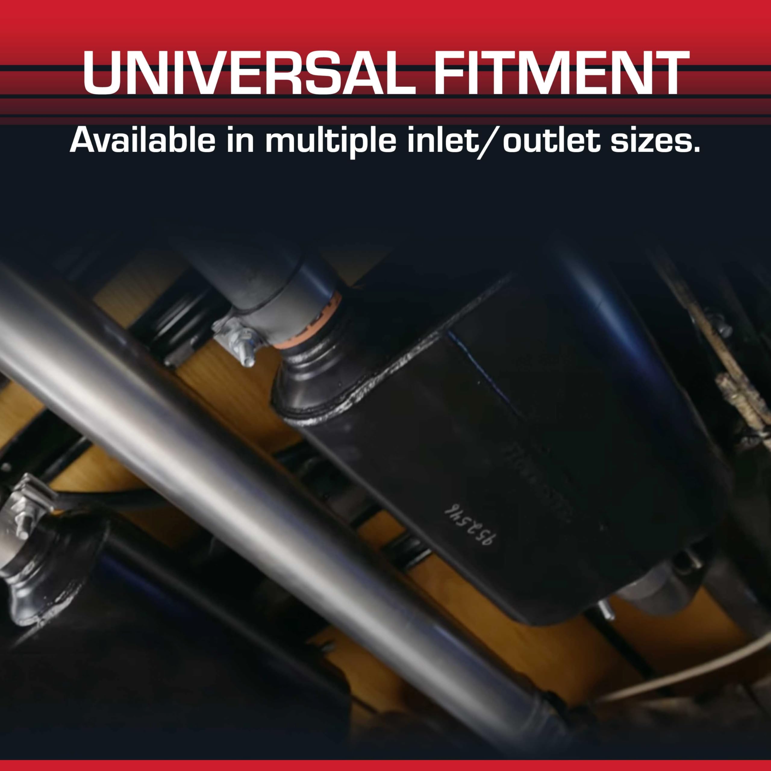 Flowmaster Super 40 Series Muffler Chambered - 3.0” Center In/Offset Out - Aggressive Sound - Aluminized Steel - Perfect for Muscle Cars, Lifted Trucks, Street Rods, and High-Torque Builds (953047)