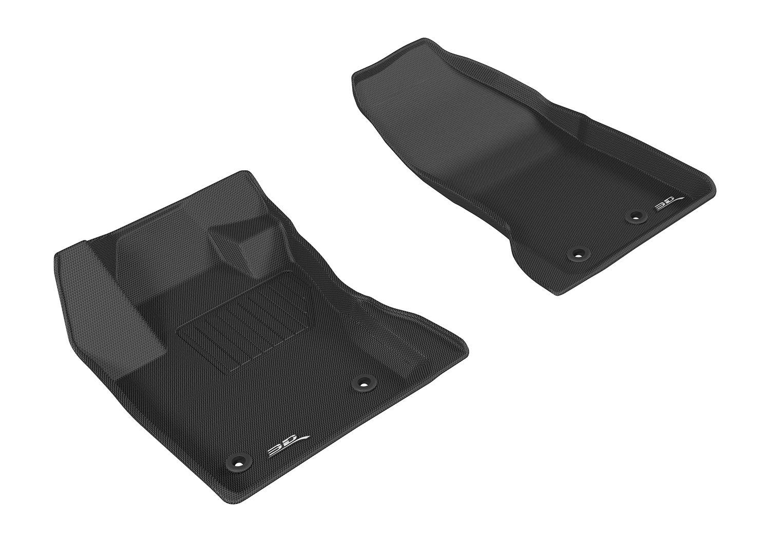 Kagu Floor Mat 3D MAXpider Custom Fit (Black) Compatible with Jeep Renegade 2015-2023 - Front Row