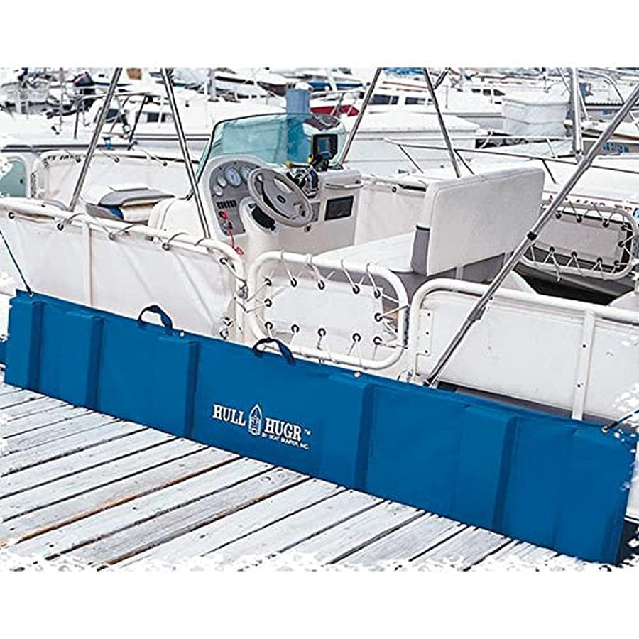 HULL HUGR Large Folding Boat Fender, 9' x 26" x 24" - Blue