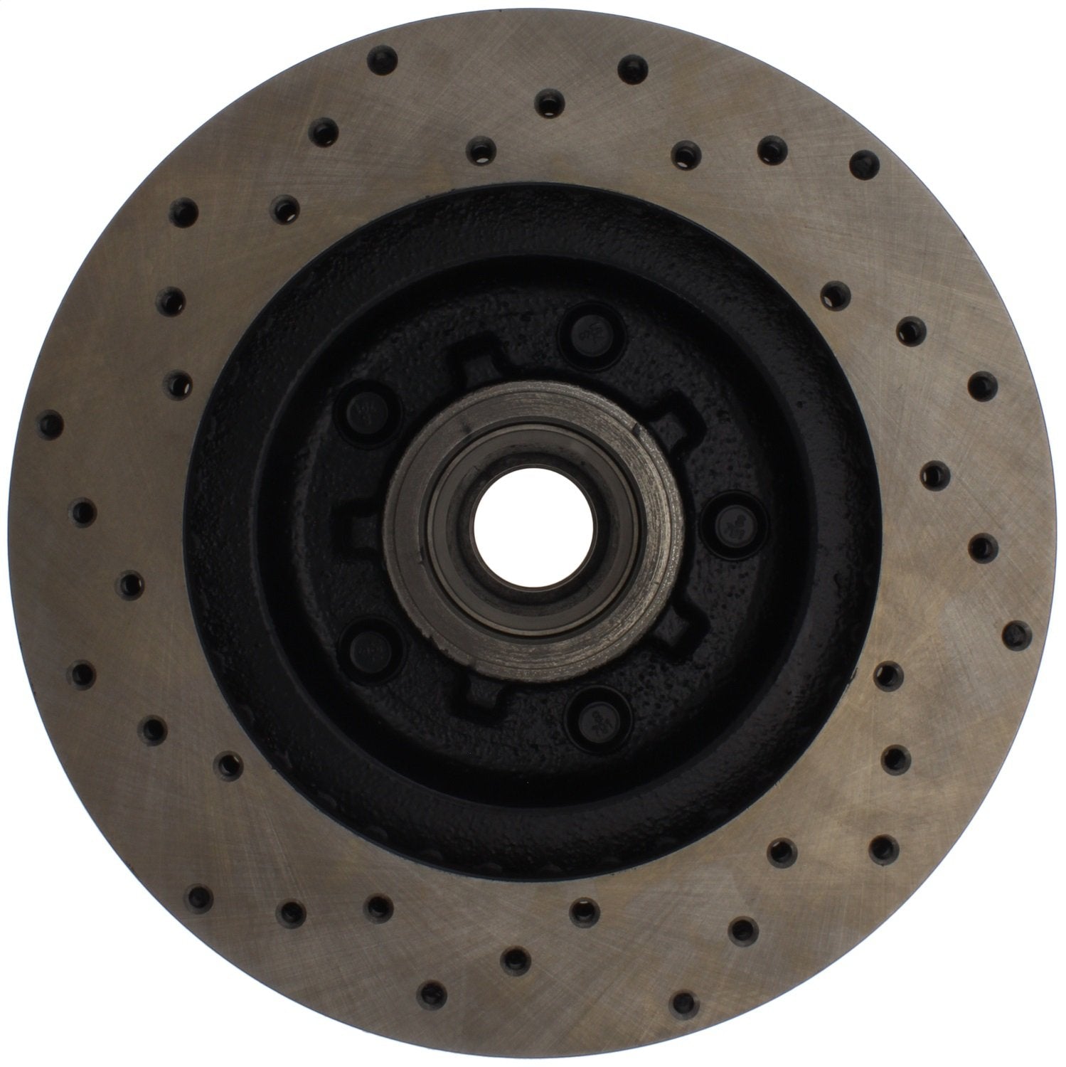 Sport Cross Drilled Brake Rotor StopTech; Front Left 128.66000L