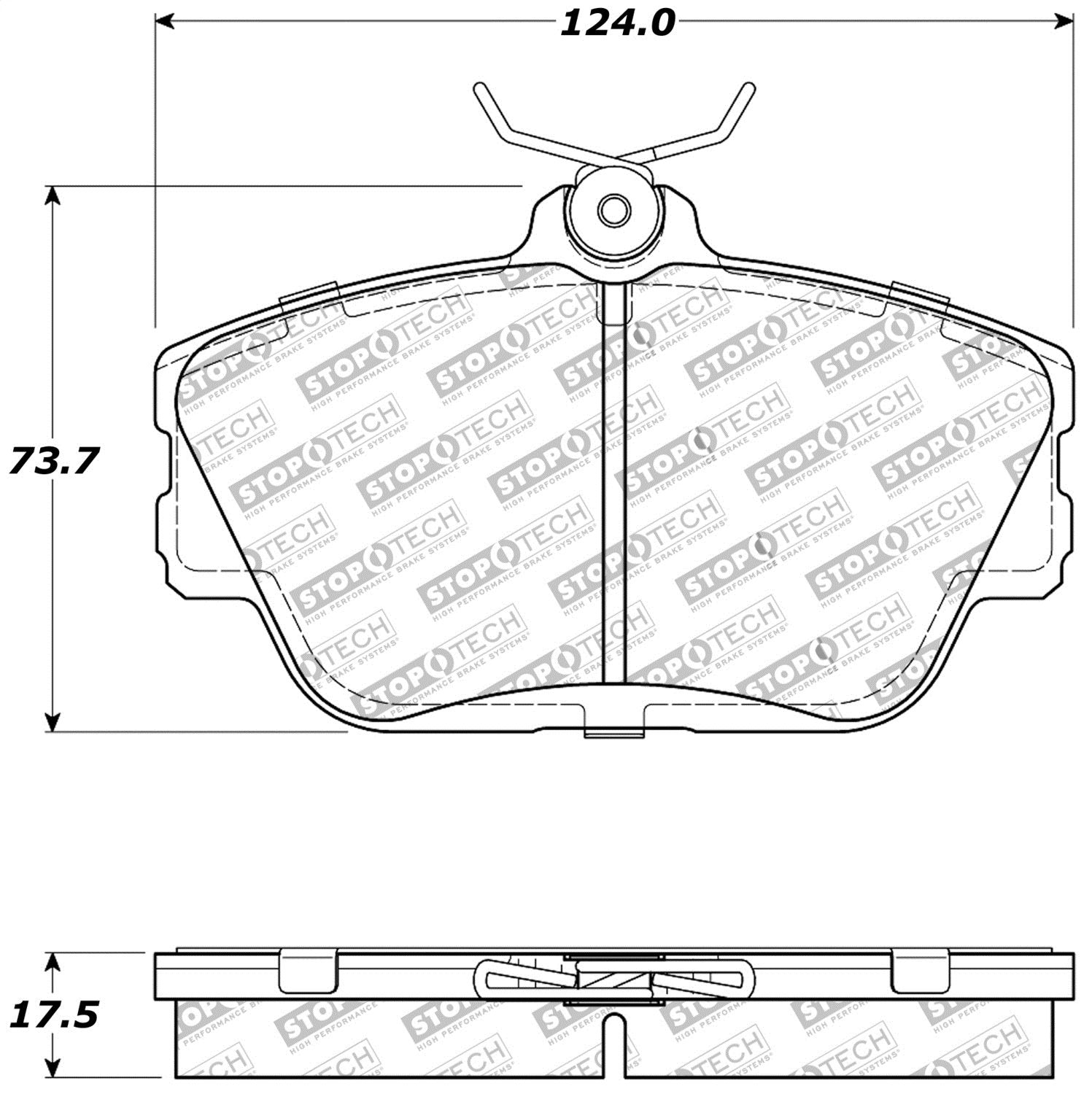 Sport Brake Pads StopTech 309.05980 with Shims and Hardware