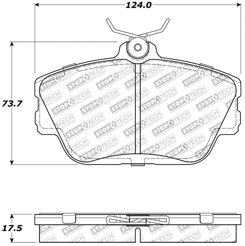 Sport Brake Pads StopTech 309.05980 with Shims and Hardware