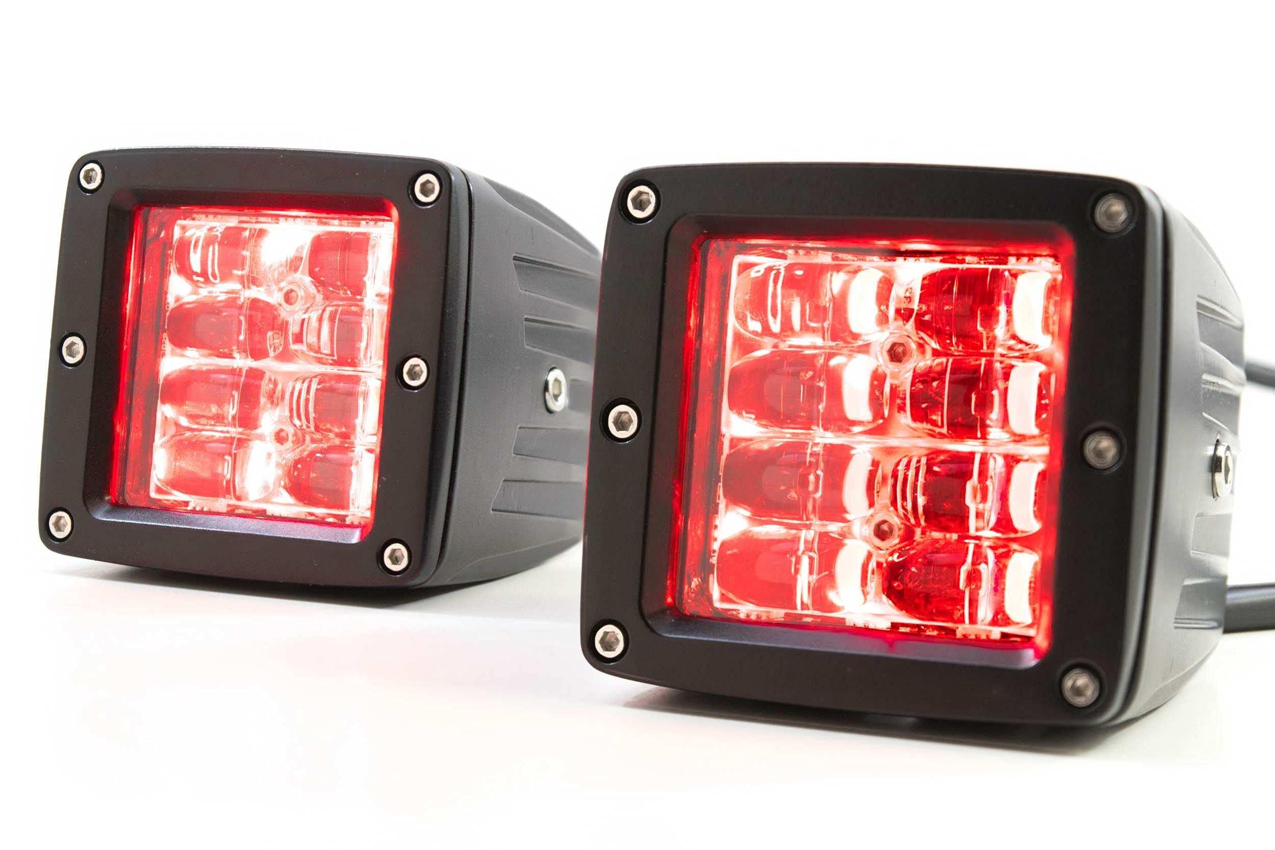 RGB Cube Light Profile Performance LED Pod, Universal for Off Road Vehicles, ATV’s, Side Powder Coated Aluminum Construction, Ultra Bright Spot Pattern with Interchangeable RGB Accents (1x XT106)