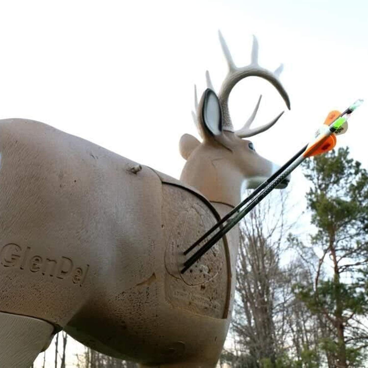 GlenDel Full-Rut Buck 3D Archery Target with Replaceable Core Insert, GlenDel Full-Rut Buck w/4-sided insert, brown