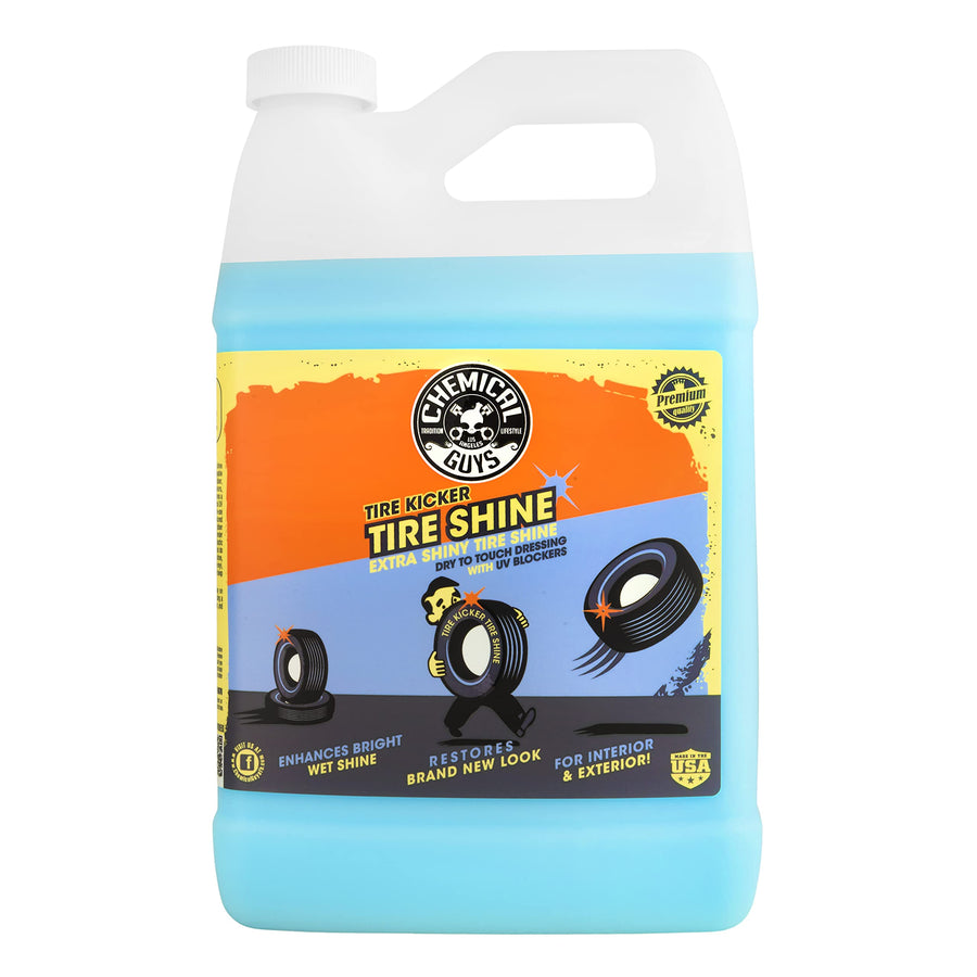 Chemical Guys Extra Glossy Tire Kicker Sprayable Tire Shine Spray, Dry-to-Touch Dressing - Restores Wet Look to Rubber, Vinyl, and Plastic, Safe for Cars, Trucks, Motorcycles, RVs, and More - 128 oz