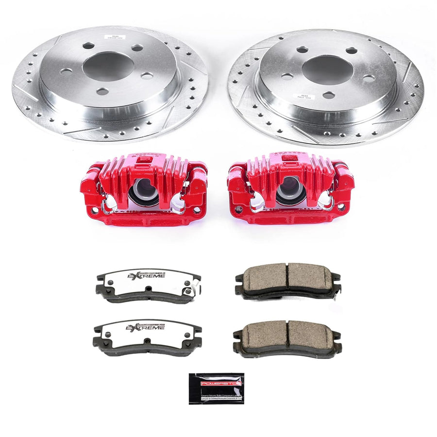 Power Stop Rear KC1558A-26 Z26 Street Warrior Brake Kit Oldsmobile Pontiac For Oldsmobile Alero 1999-2004, Pontiac Grand Am 1999-2005 [Model Specific]
