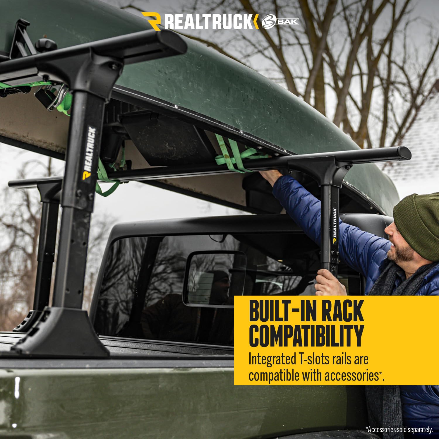 BAK MX4 TS Hard Folding Truck Bed Tonneau Cover | RealTruck | 449332TS | Fits 2019-2023 Ford Ranger 5' 1" Bed (61.2")