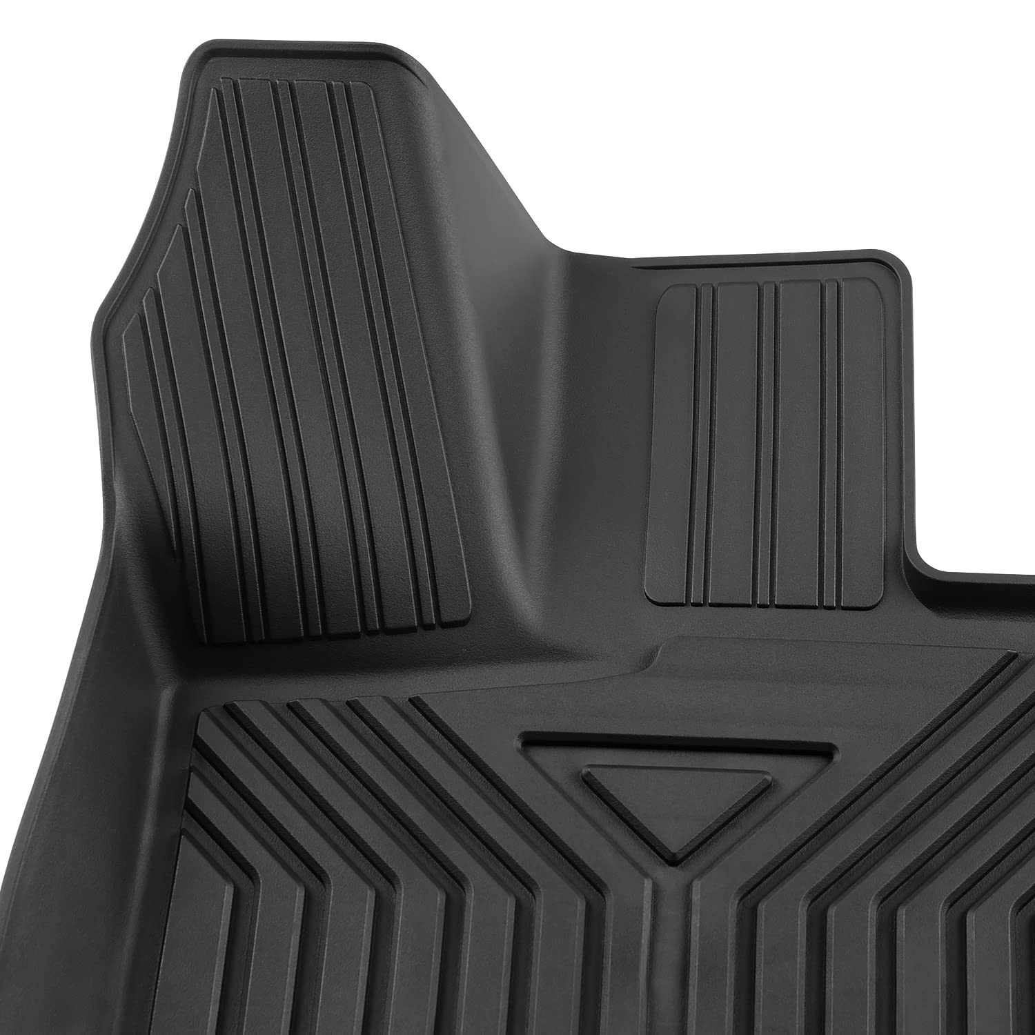 All-Weather Spec-D Tuning Black Injection-Molded TPE Front + Rear Floor Mats Compatible with 2019-2022 Toyota RAV4, 3PC