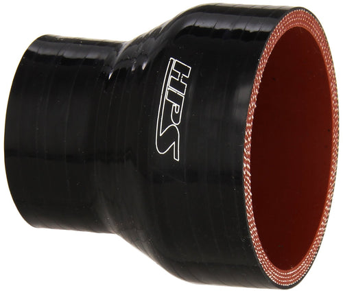 HPS Silicone HTSR-175-275-BLK High Temperature 4-ply Reinforced Reducer Coupler Hose, 80 PSI Maximum Pressure, 3" Length, 1-3/4" > 2-3/4" ID, Black