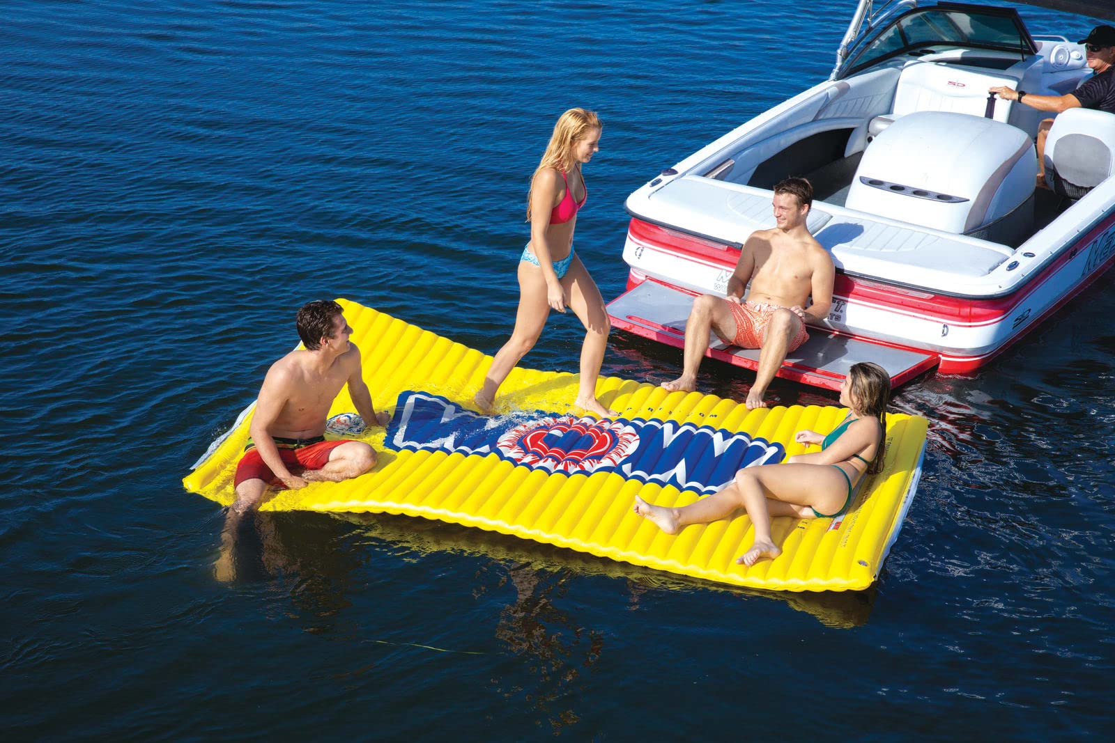 Inflatable Water Walkway Wow Sports, Inflatable Water Mat Pool Float, Ideal for Kids and Adults, 10 x 6 Feet