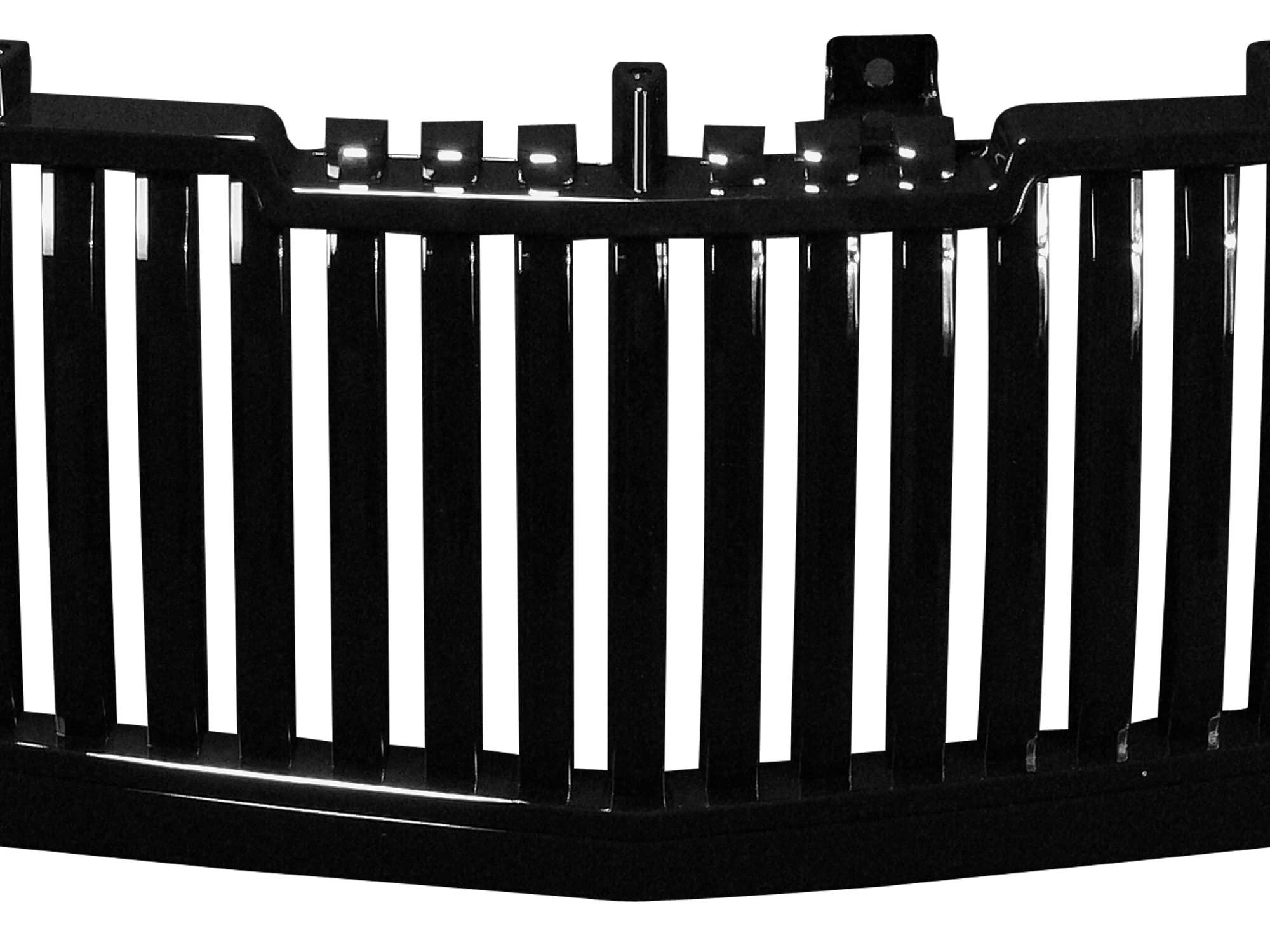 Vertical Front Hood Grille Armordillo USA 7146914 - Gloss Black Fits 2002-2006 Cadillac Escalade