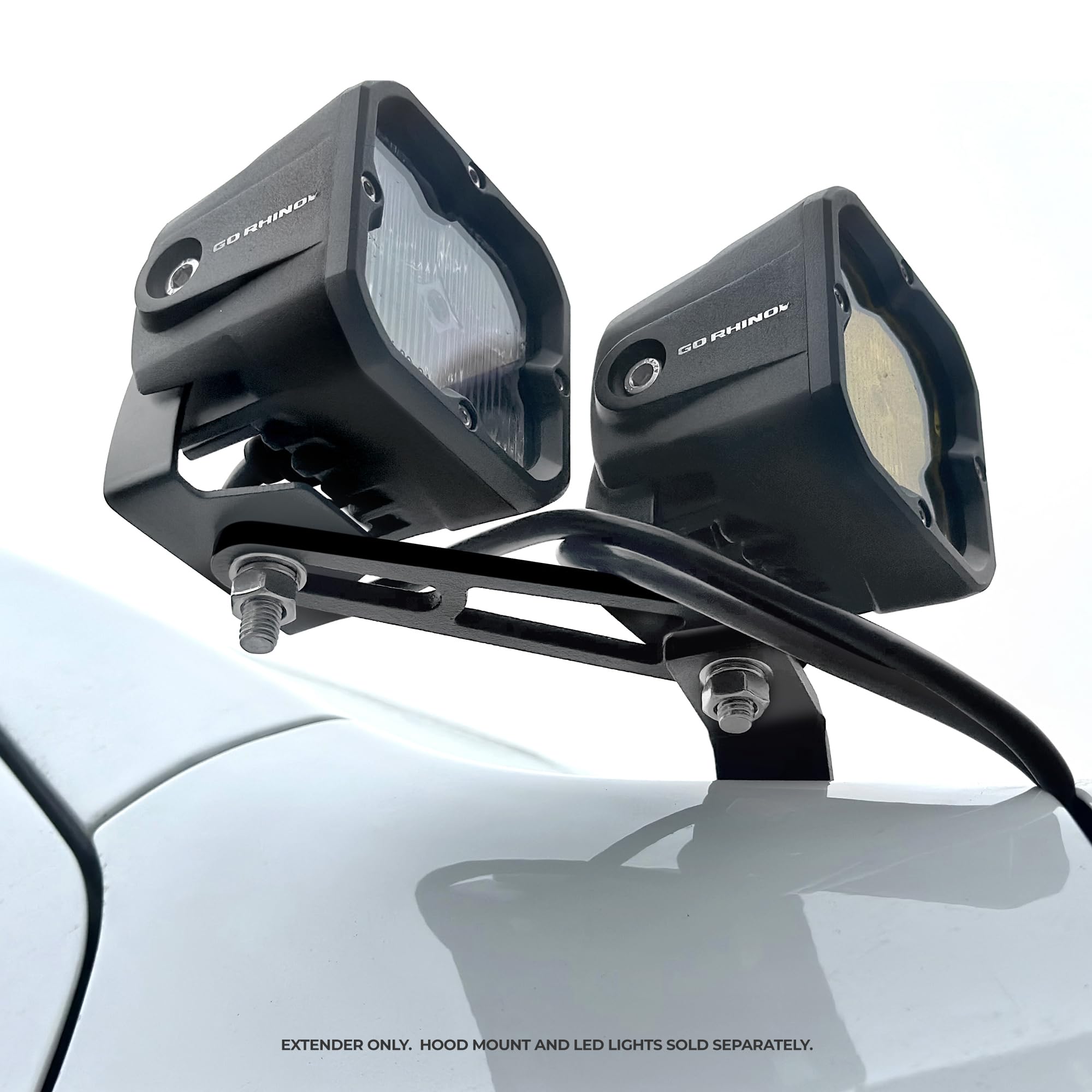 Dogbone Bracket XE Hood Hinge Cube Light Mounts -Fits 2x2 or 3x3 LED Light Cubes