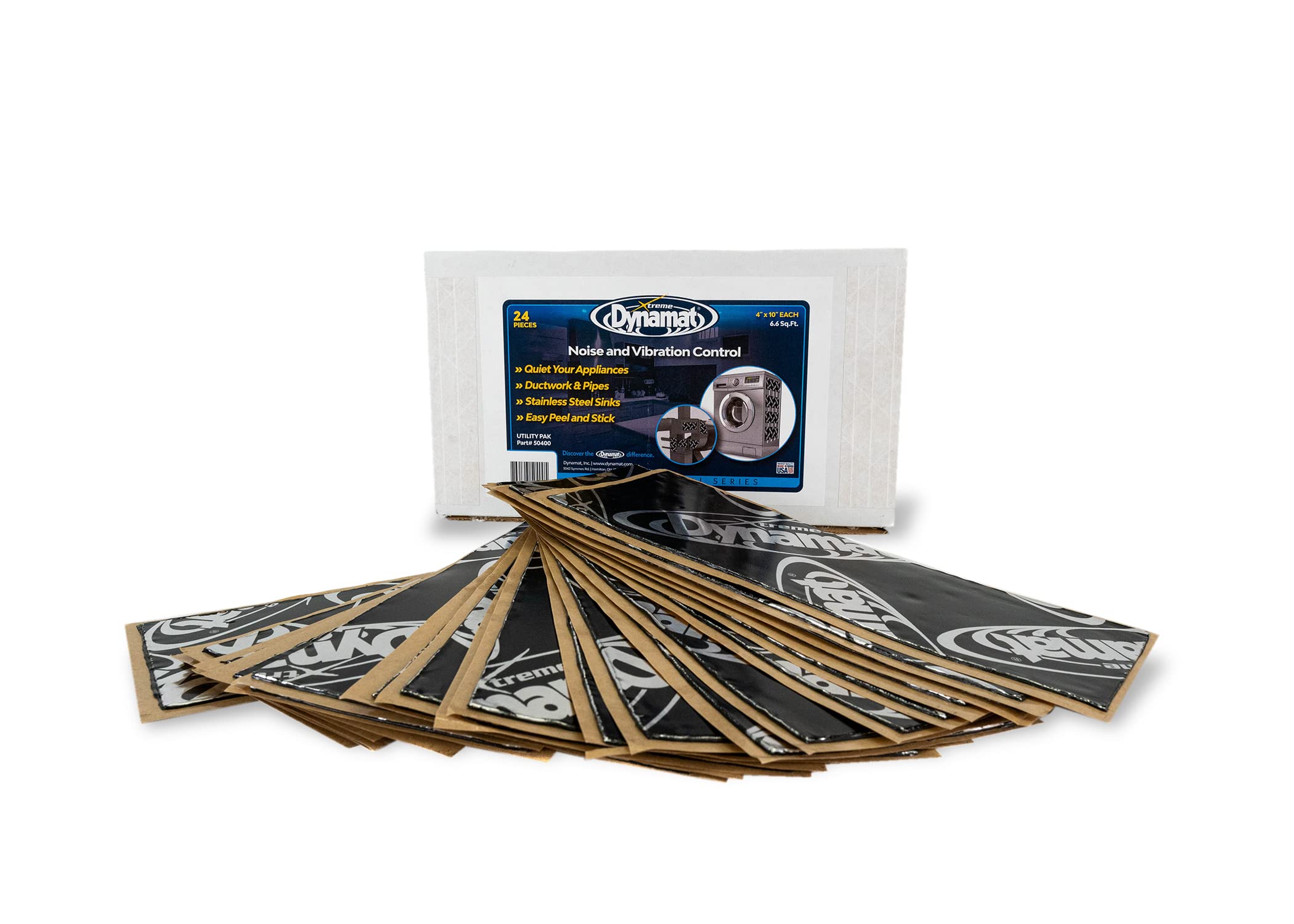 Dynamat Xtreme Sound Deadener Sheets Architectural Bulk Pak 9 - Soundproofing Material for Home - Noise Insulator and Vibration Control - Noise Barrier for Home Appliances