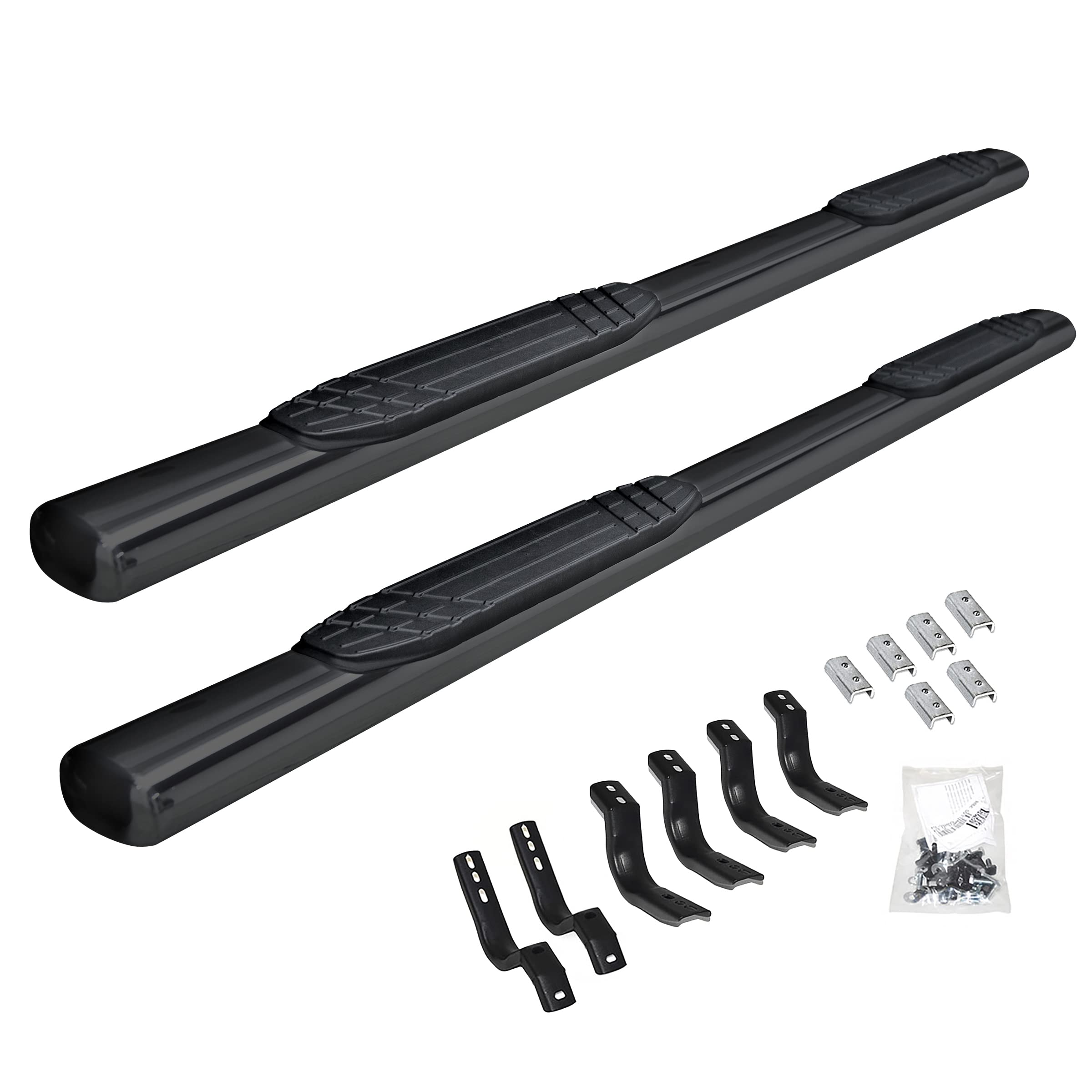 Go Rhino 4" Sidesteps & Brackets OE Xtreme | Galvanized Steel, Textured Black | 684443580T | Fits 2022-2024 Toyota Tundra Double Cab Pickup
