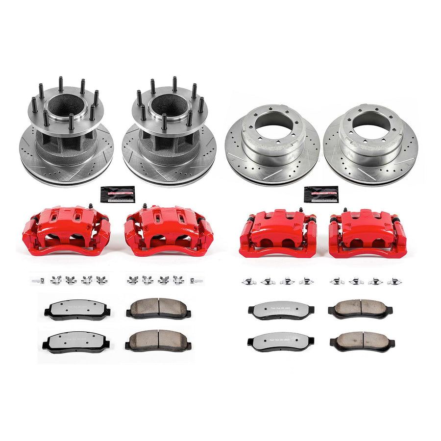 Brake Kit Power Stop KC4032-36 with Caliper (Front and Rear Truck Tow), 1 Pack For Ford F-350 Super Duty 2007-2010 [Model Specific]
