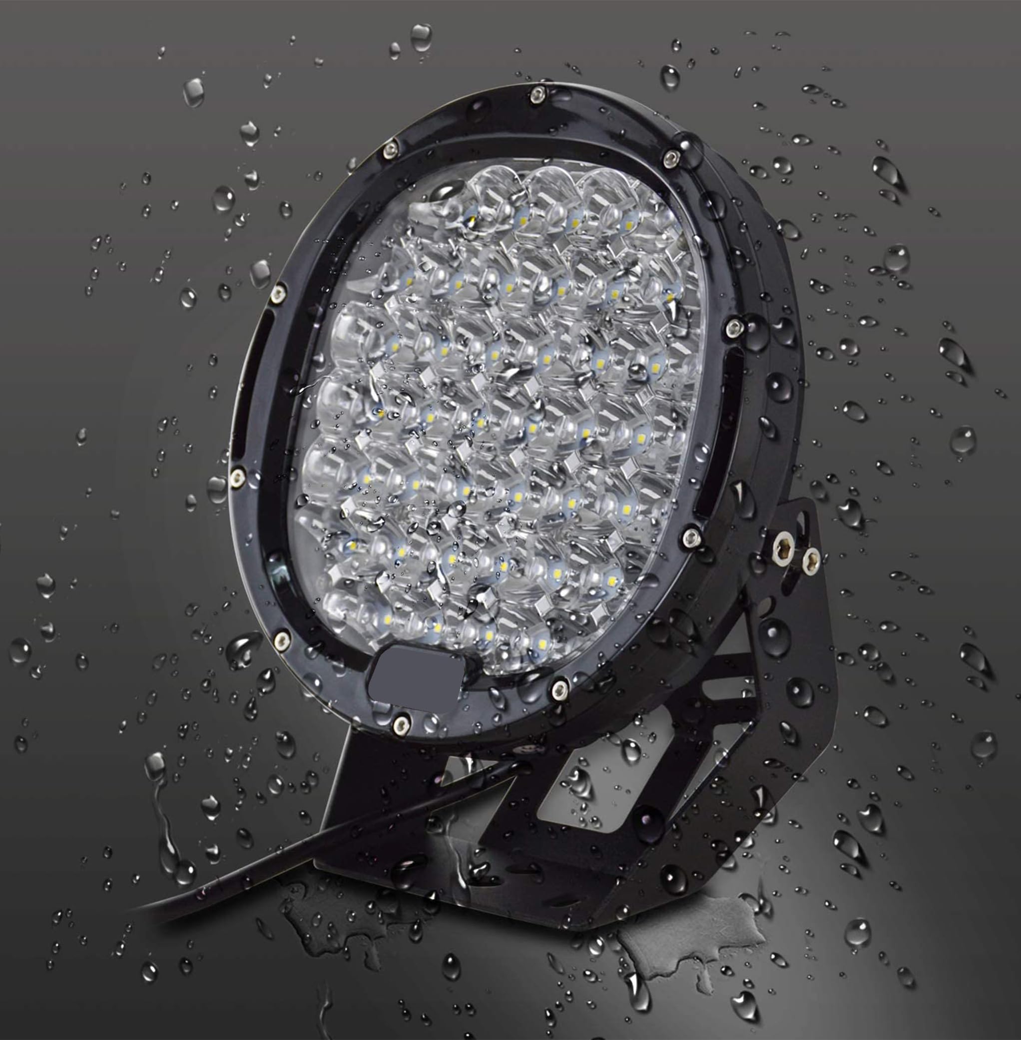LED Black Horse 9" Dia Light Flood Trim Ring Compatible with All Cars, Trucks and SUVs-PL2269