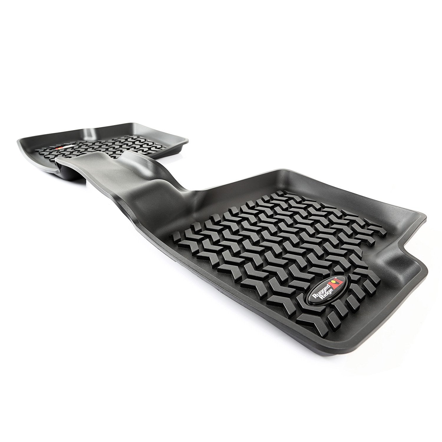 All-Terrain Rugged Ridge Floor Liners for Various Jeep Models | Rear, Black | 12950.37 | Fits 2015-2017 Renegade Latitude/Limited/North/Sport/Trailhawk; 2016 Renegade Dawn of Justice/75th Anniversary