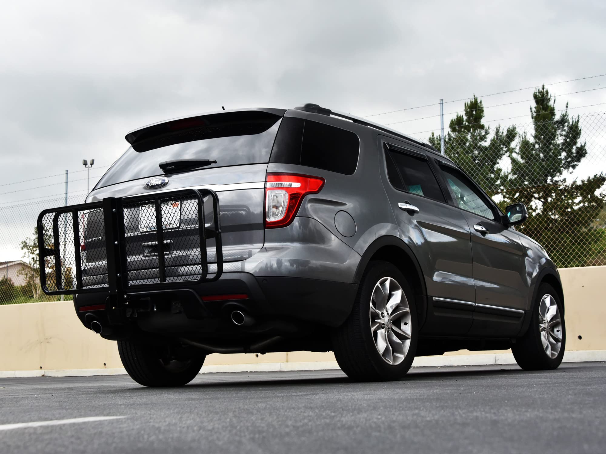 59-Inch ARMORDILLO Foldable Universal Mesh Rear Hitch Cargo Basket Fits 2" Receiver Tube