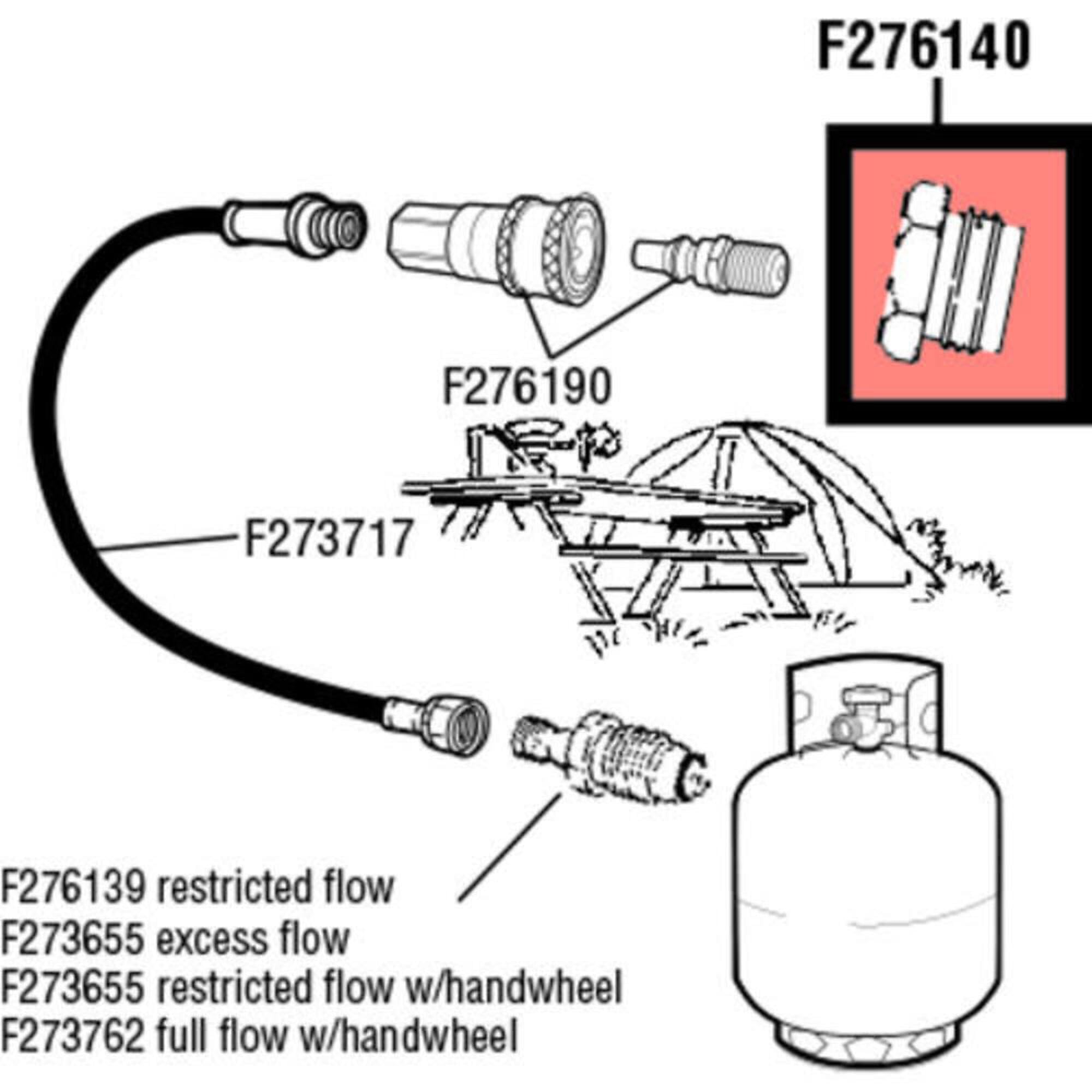 Propane Mr Heater F276140 Male Throwaway Cylinder Adapter