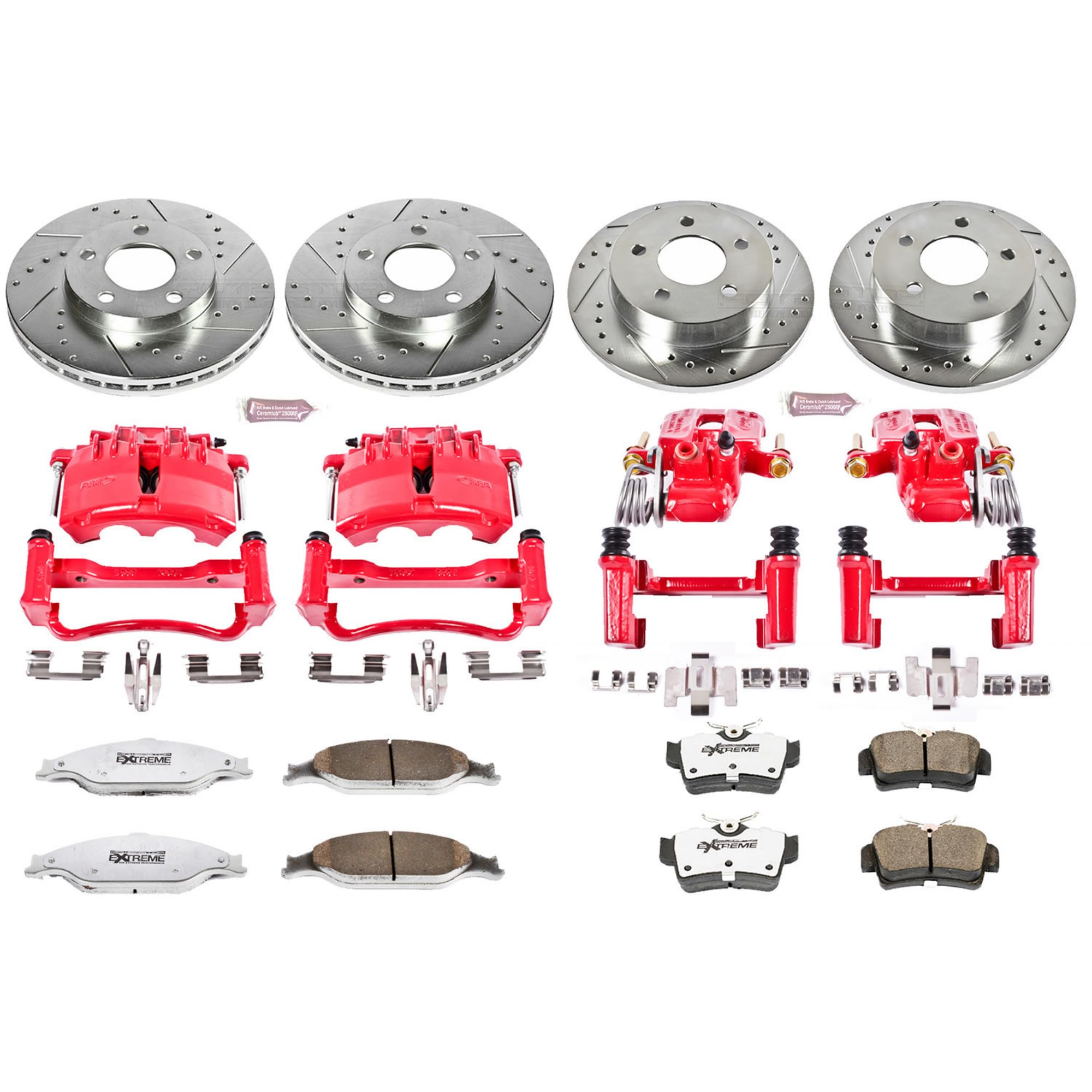 Power Stop Z26 Street Warrior KC1302A-26 Brake Kit For Ford Mustang 2003-2004 [Model Specific]