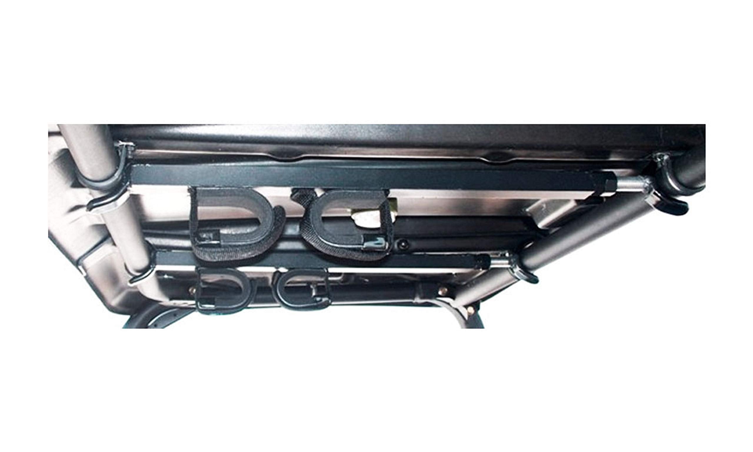 Great Day Overhead Quick-Draw Gun Rack - For UTVs With Roll Bar Depth of 23-28in - Black Powder-Coated Finish - 2 Gun Model, QD850-OGR