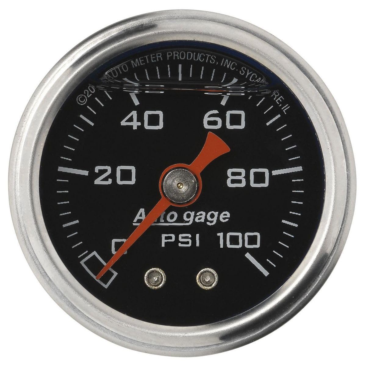 AUTO METER Autogage 2174 Fuel Pressure Gauge, Black face
