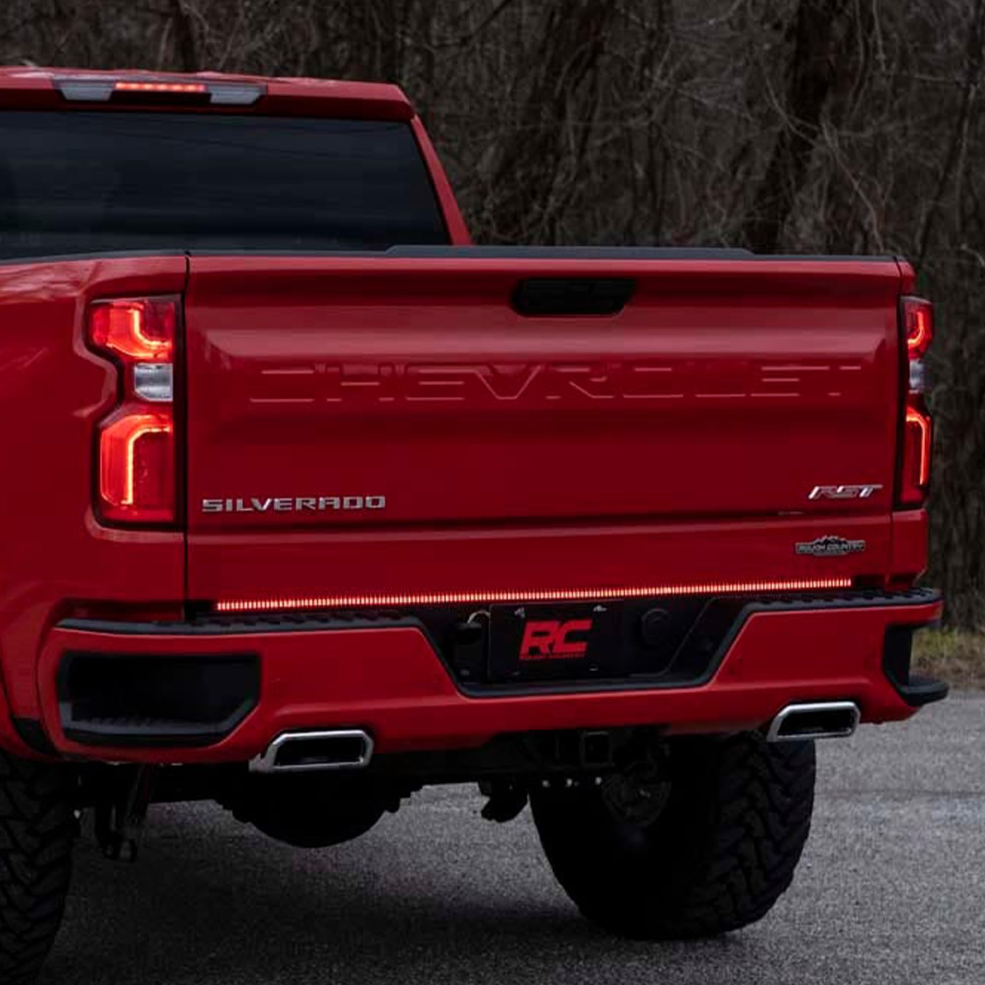 60" Rough Country LED Quad-Row Multi-Function Tailgate Light Strip - 78860, Black