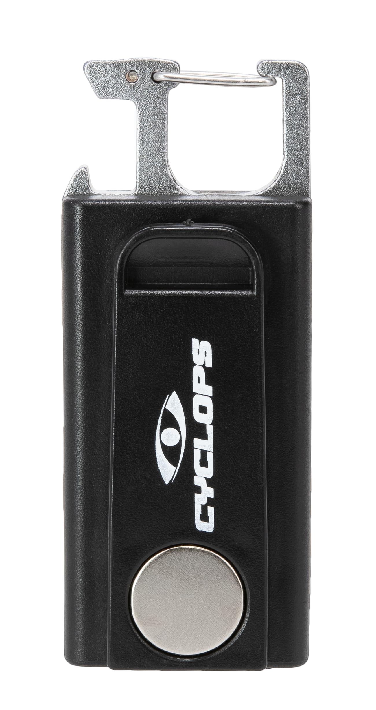 Flash Clip Cyclops Keychain Flashlight, 300-Lumen COB LED, USB-C Rechargeable, Multi-Color Light, Bottle Opener, Compact EDC Light