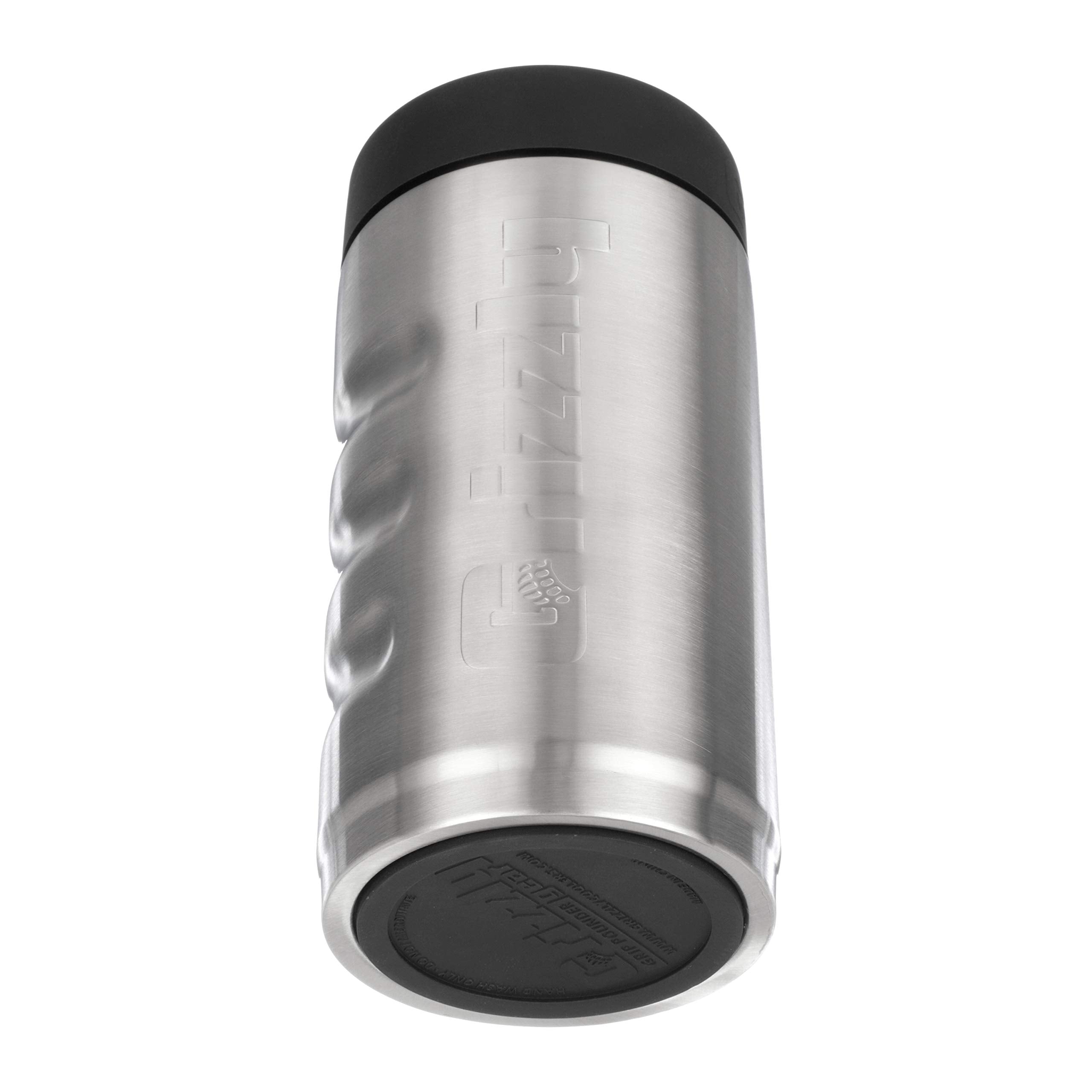 16 oz Grizzly Grip Pounder | Stainless Steel Vacuum Insulated Can Cooler | For 16 oz Tallboy Beer and Energy Drinks Reusable Durable | Brushed Stainless
