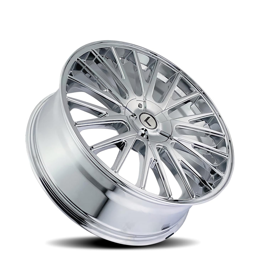KR185 KRAZE Double Down Chrome Wheel (17 x 8. inches /5 x 108 mm, 38 mm Offset)