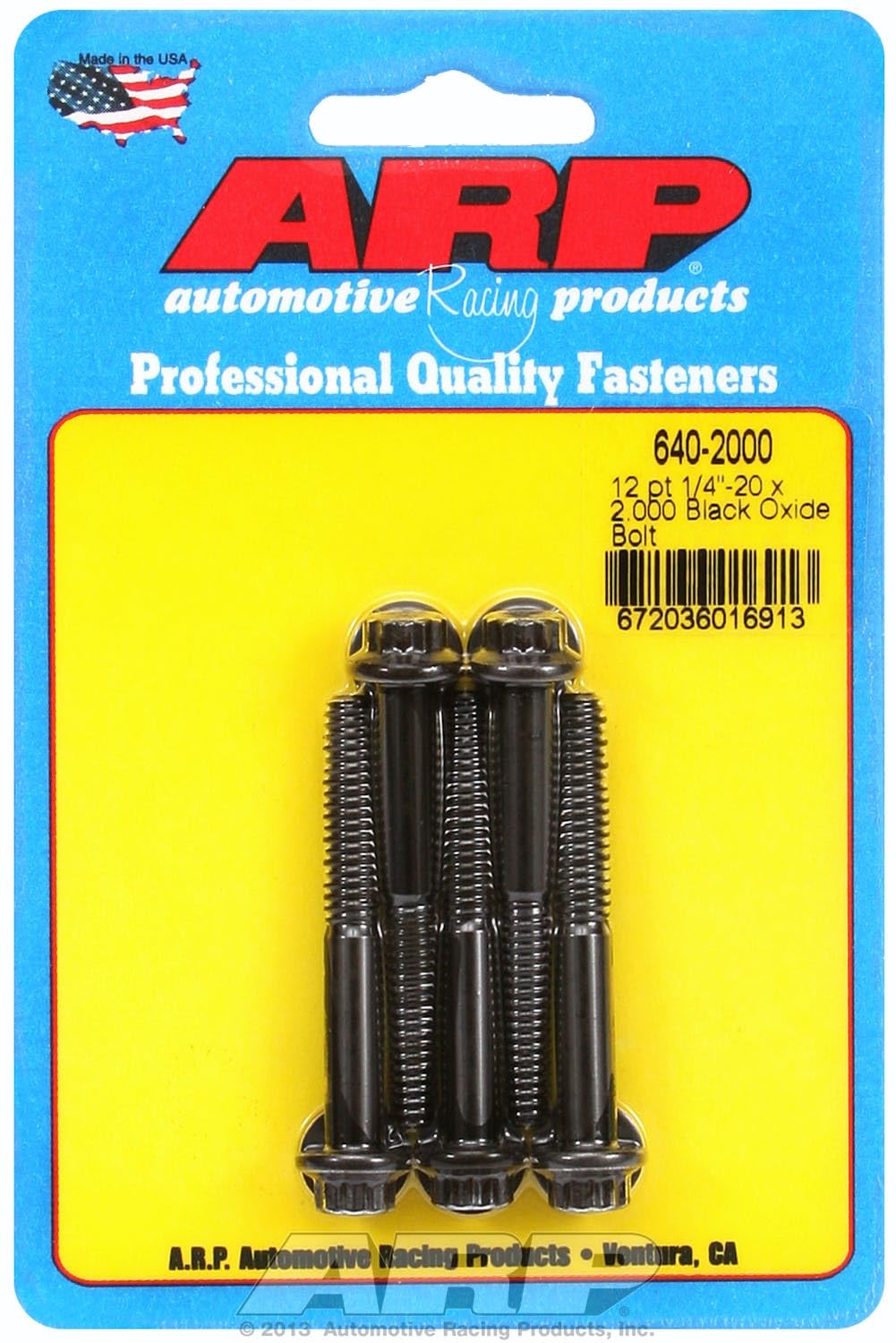Black ARP (640-2000) Oxide Bolt