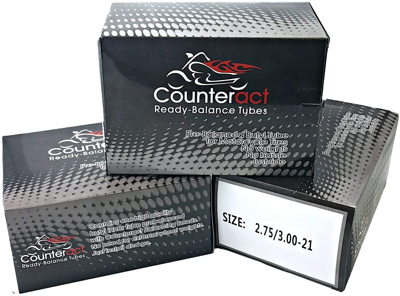 MKT-01 Counteract Pre Balanced Ready-Balance Tube Motorcycle Inner Tube 5.00/5.10-16 TR6 (5.00-16, 5.10-16, 130/90-16 (MT90), 140/80-16, 140/90-16 (MU90), 150/80-16 (MV85))