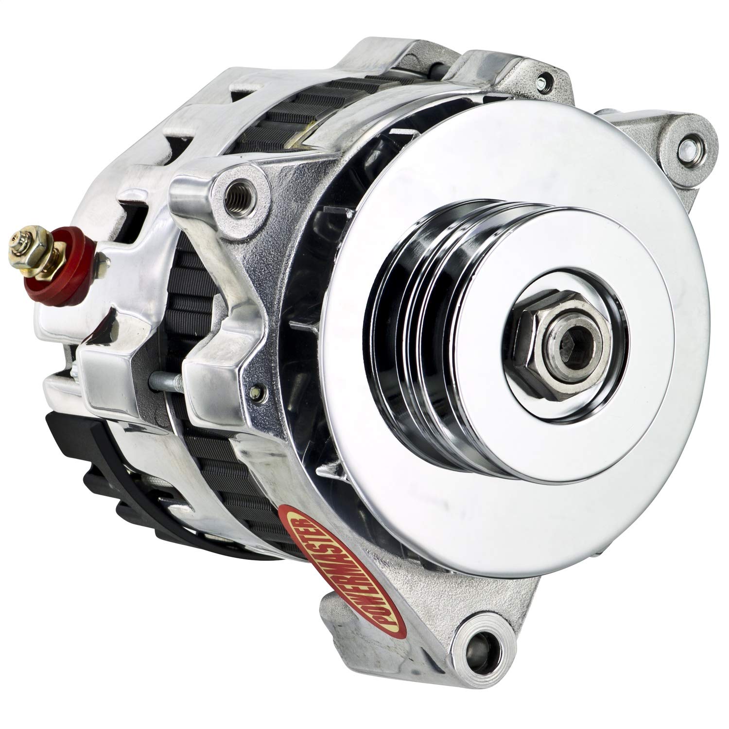 Polish Powermaster 28476 Alternator (CS121 "5X5" 100A 16V 1V Pulley Side Bat Post Fan & Baffle 1 Wire)