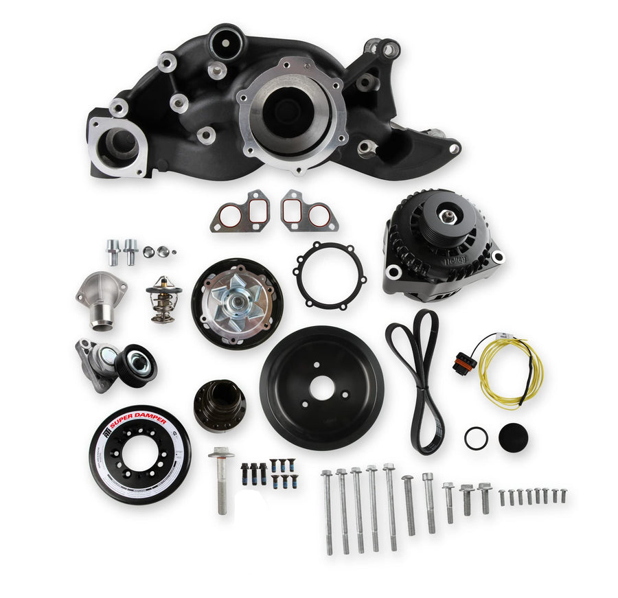 Premium Holley Mid-Mount Race Accessory System-Black Finish 20-182BK