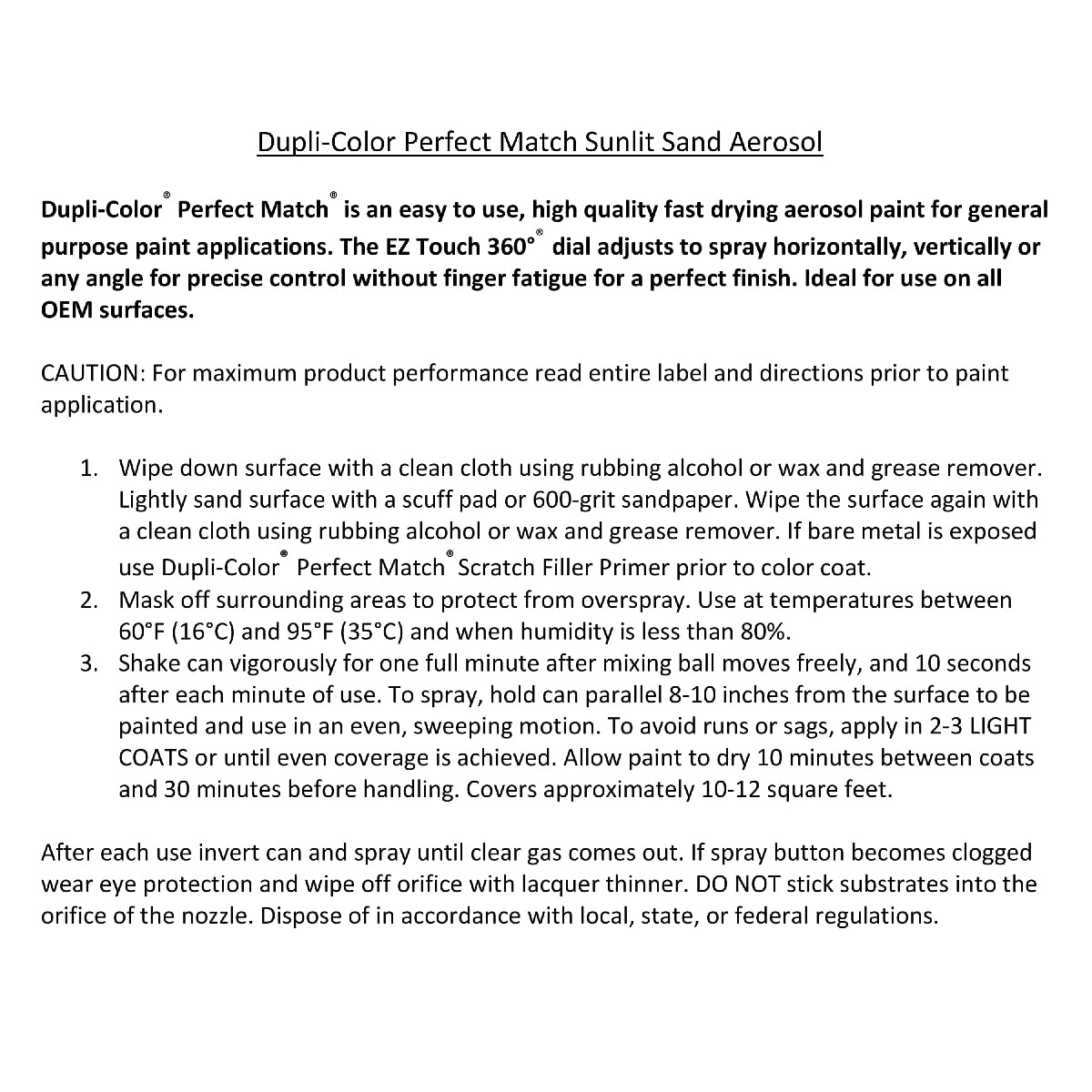 Nissan Sunlit Sand Dupli-Color EBNS05937 Perfect Match Automotive Spray Paint - EV0-8 oz. Aerosol Can