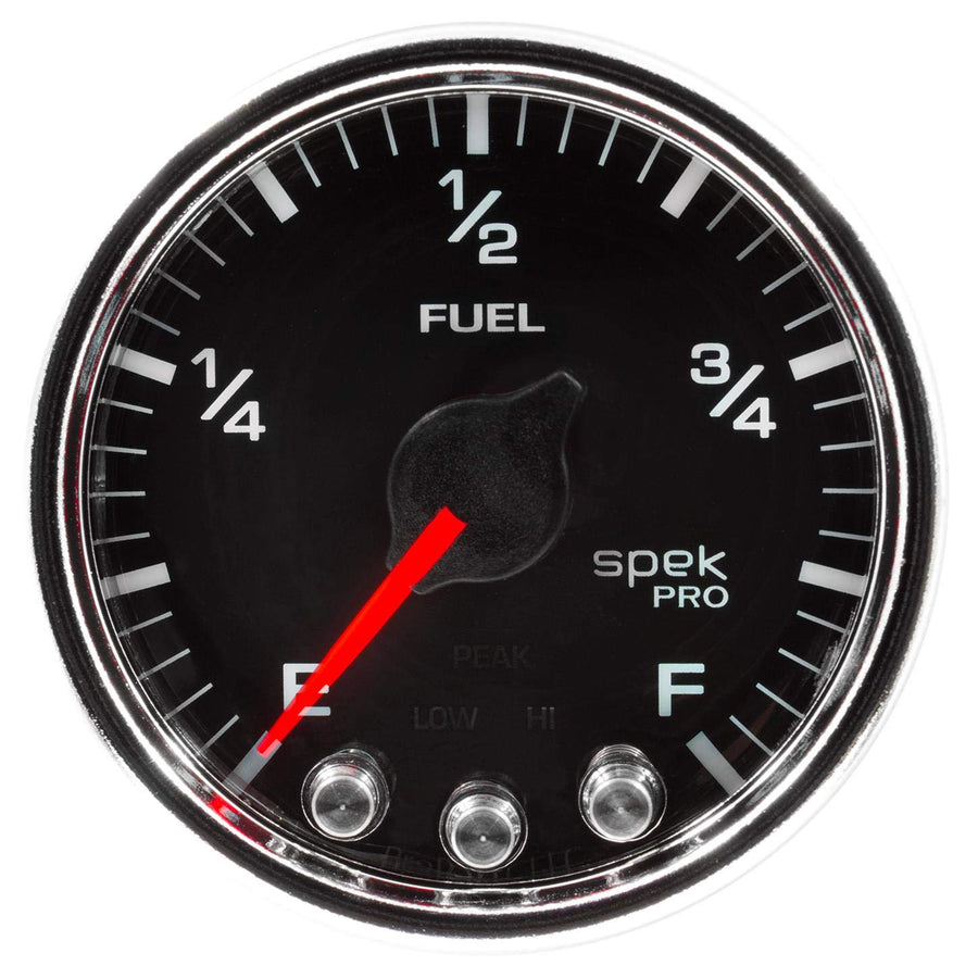 Gauge AUTO METER P31231 Fuel Level (Spek-Pro 2 1/16", 0-270Ω Programmable, Blk/Chrm, Spek-Pro)