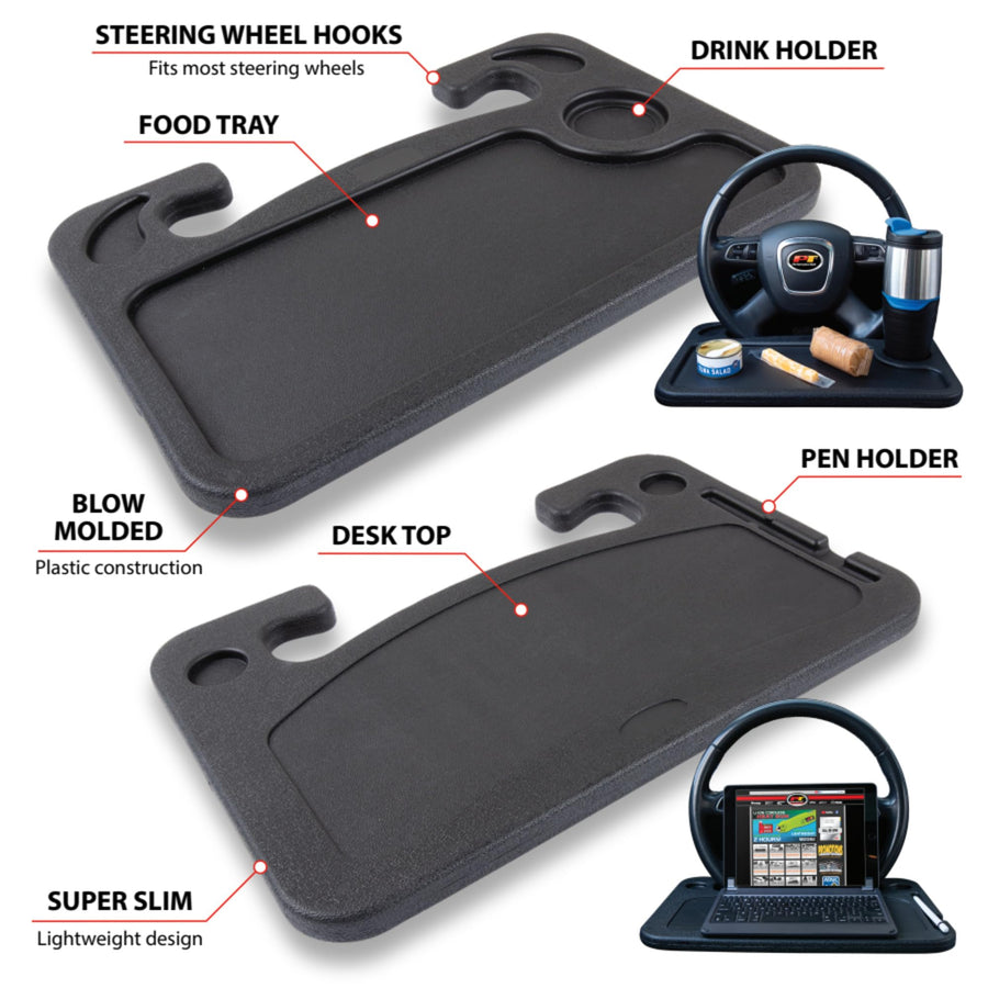 Steering Wheel Caddy Performance Tool W1283 Desk Top Organizer for Convenient Work and Play on the Go