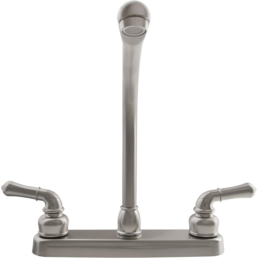 Dura Faucet Hi-Rise DF-PK210C-SN Kitchen Sink Faucet with Classical Levers (Brushed Satin Nickel)