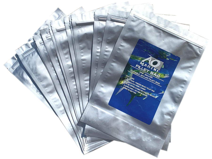 Mylar AO Coolers Fish Fillet Bags, Odor and Water Proof, 12 Count