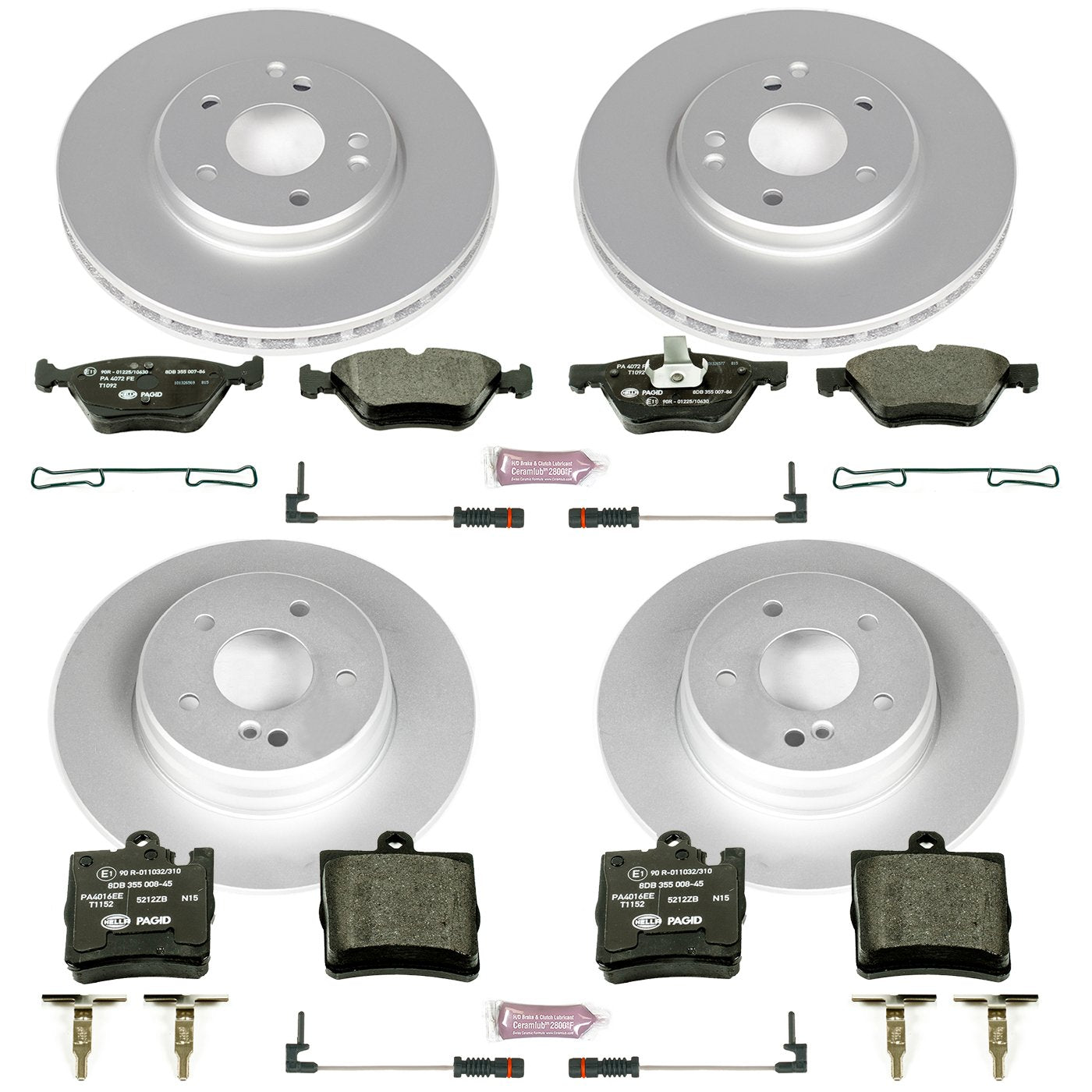 Power Stop ESK2786 Euro-Stop Brake Kit Front & Rear For Mercedes CLK320, Mercedes CLK430, Mercedes E300, Mercedes E320, Mercedes E, Mercedes E430 [Model Specific]