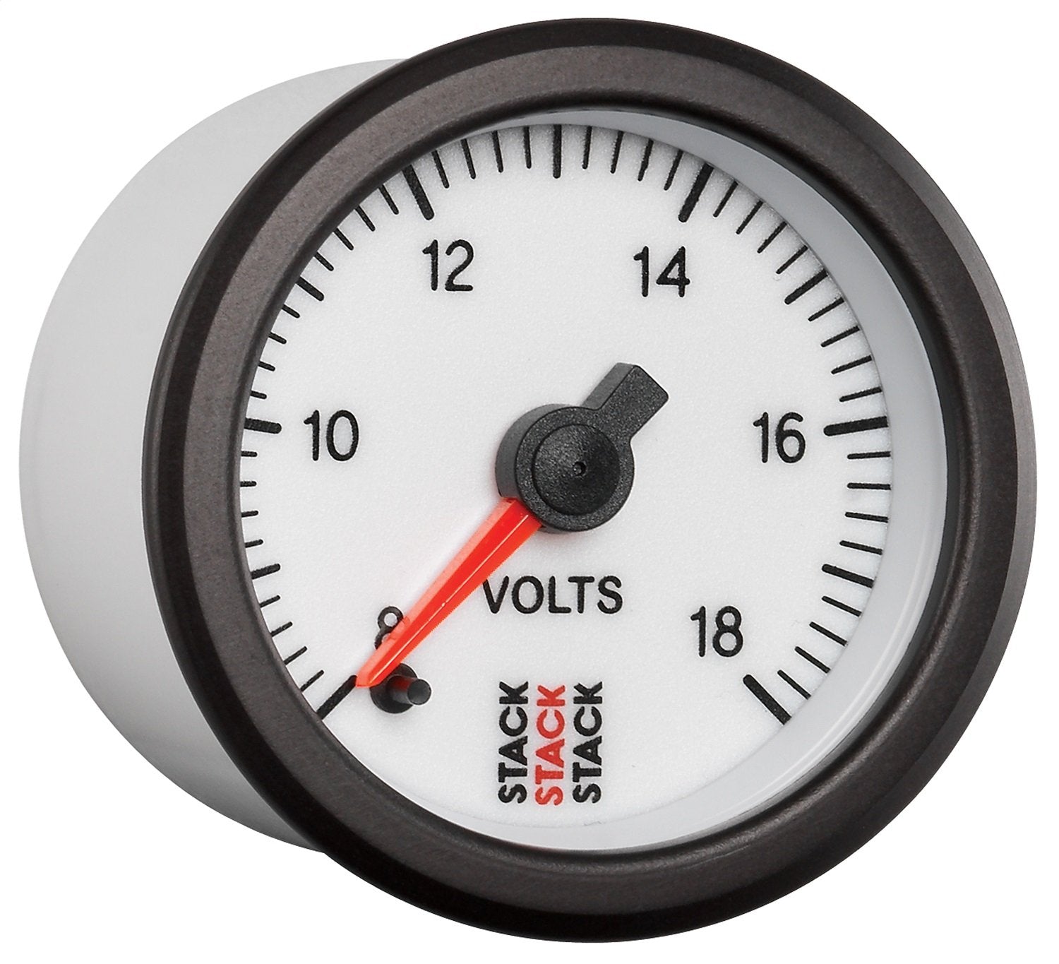 52mm Stack ST3366 Professional Stepper Motor White 8-18V Battery Voltage Gauge