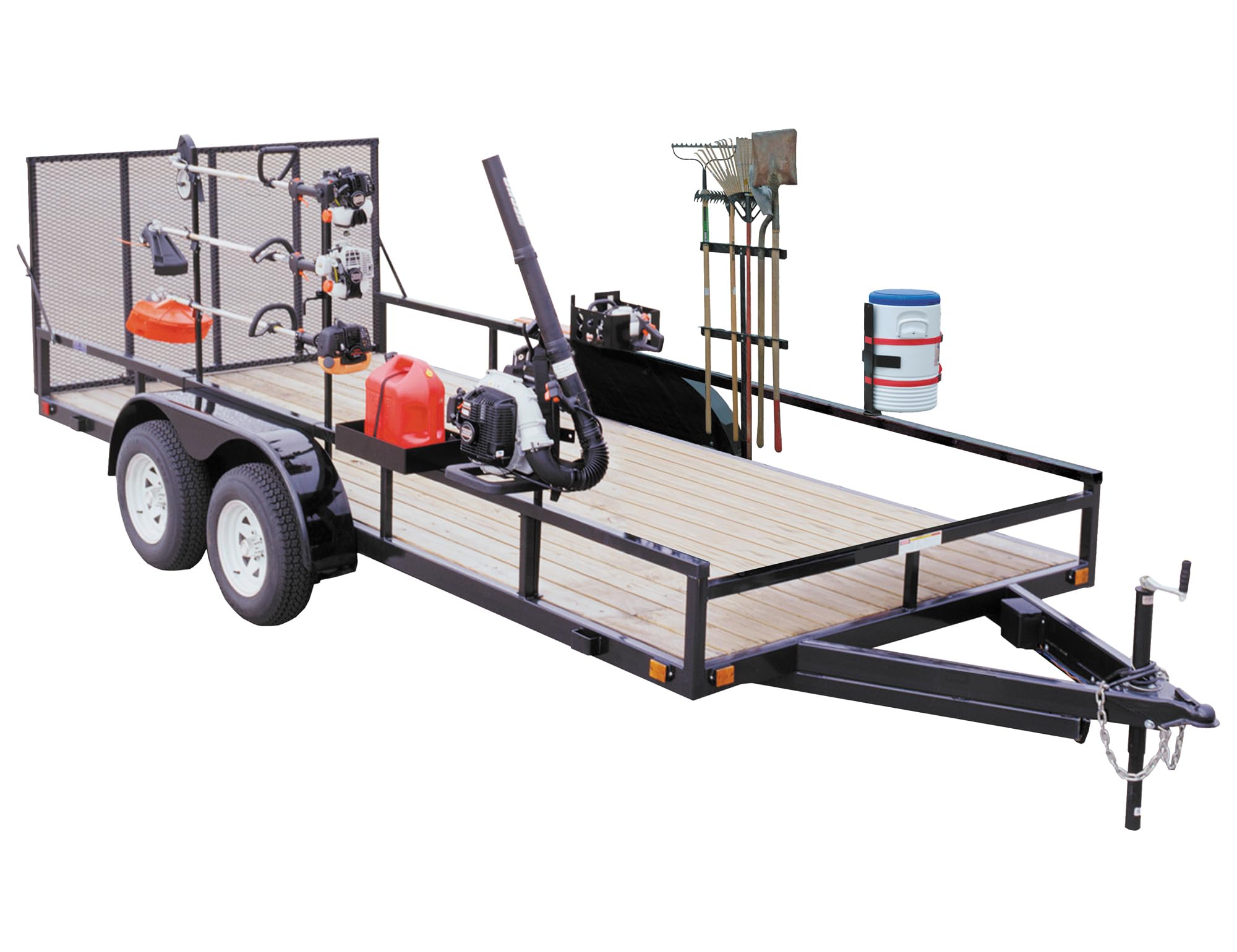 Buyers Products LT30 Gas Rack Container for Open & Enclosed Landscape Trucks and Trailers, 2.5/5 Gallon Can Holder, Made In The USA, Landscape Trailer Accessories, Lawn Care Equipment, Landscape Tools