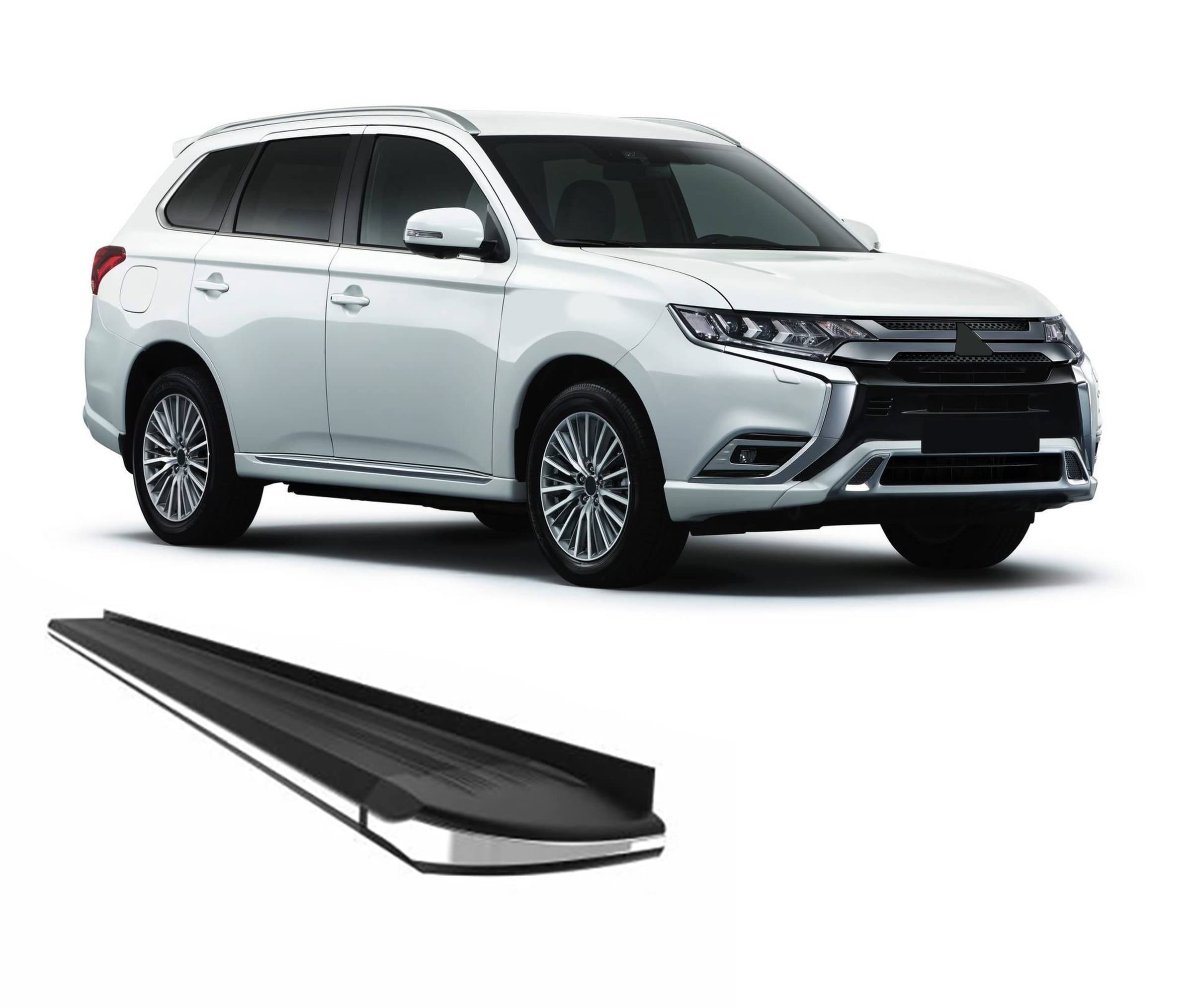 Exceed Black Horse Running Boards Compatible with 2013-2019 Mitsubishi Outlander-EX-M167