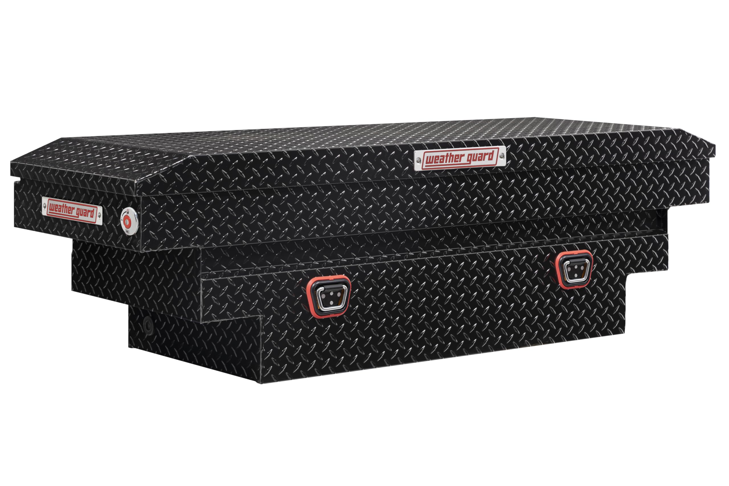 Weather Guard Saddle Box Model 137-5-04, Aluminum, Mid-Size Deep, Gloss Black, 9.0 cu ft